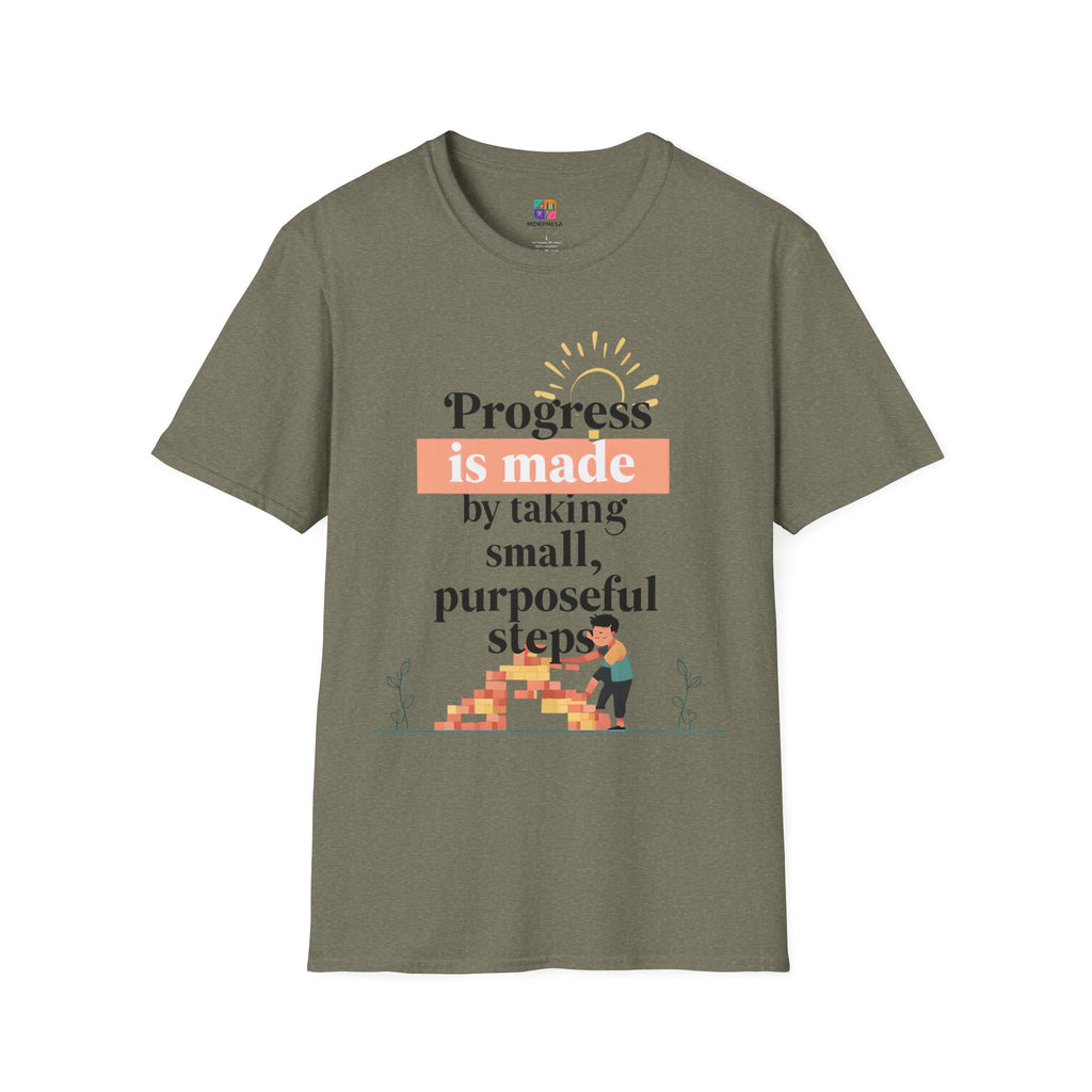 Motivational T-Shirt, Inspirational Gift for Personal Growth, Progress Quote Tee, Everyday Wear, Encouragement Apparel