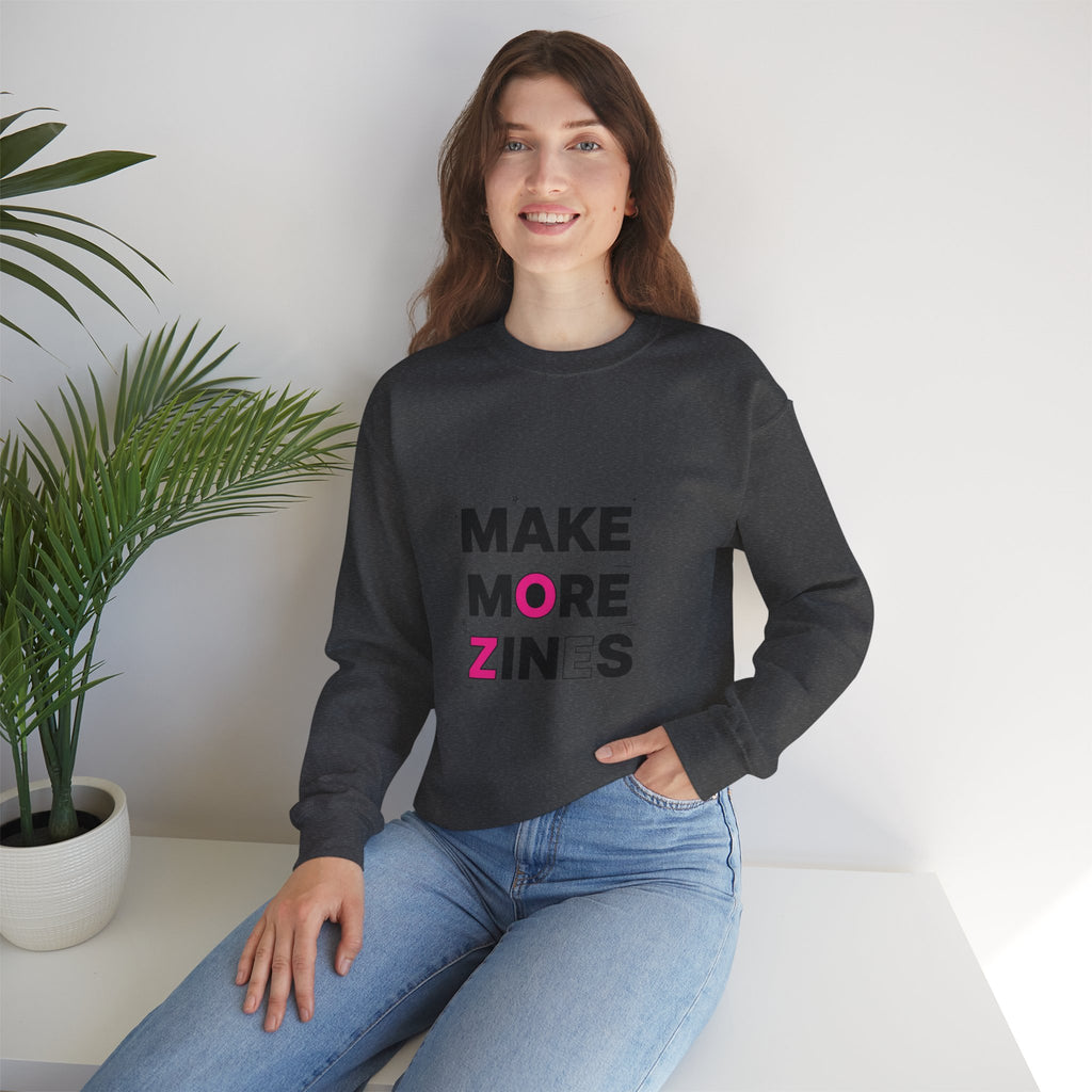 Make More Zines Sweatshirt | ransom collage shirt, zine style tee