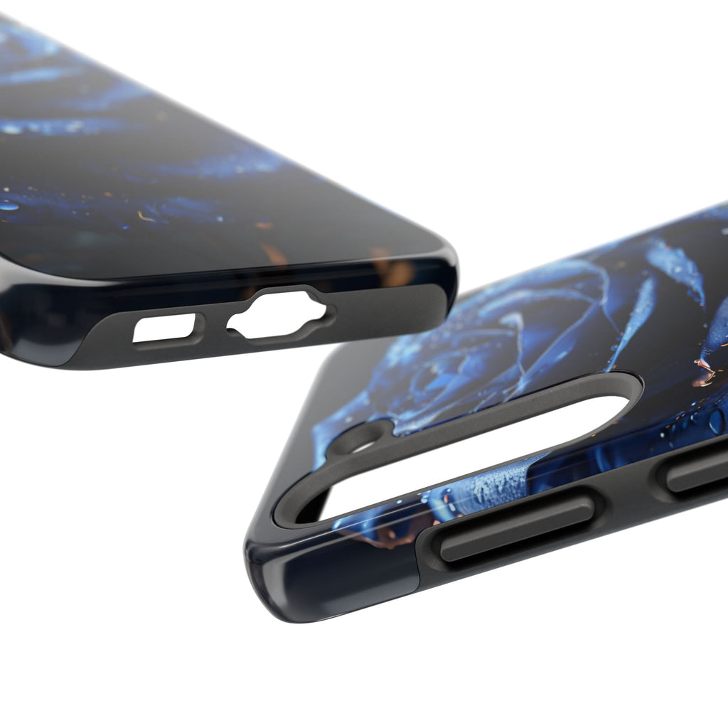 iPhone 17 Pro Max Tough Phone Case - Elegant Blue Rossy Design