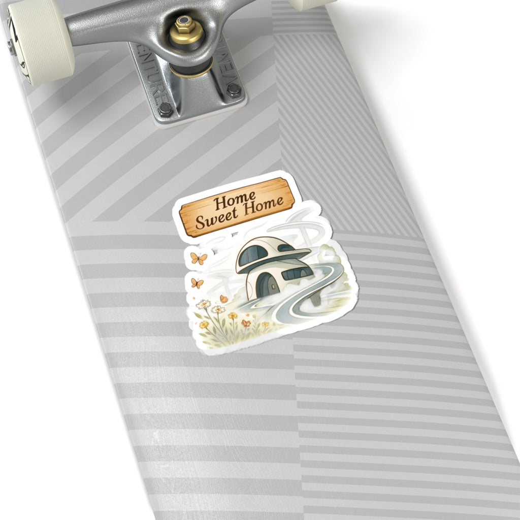 Home Sweet Home Kiss-Cut Sticker — Cozy Cottage Laptop Decal