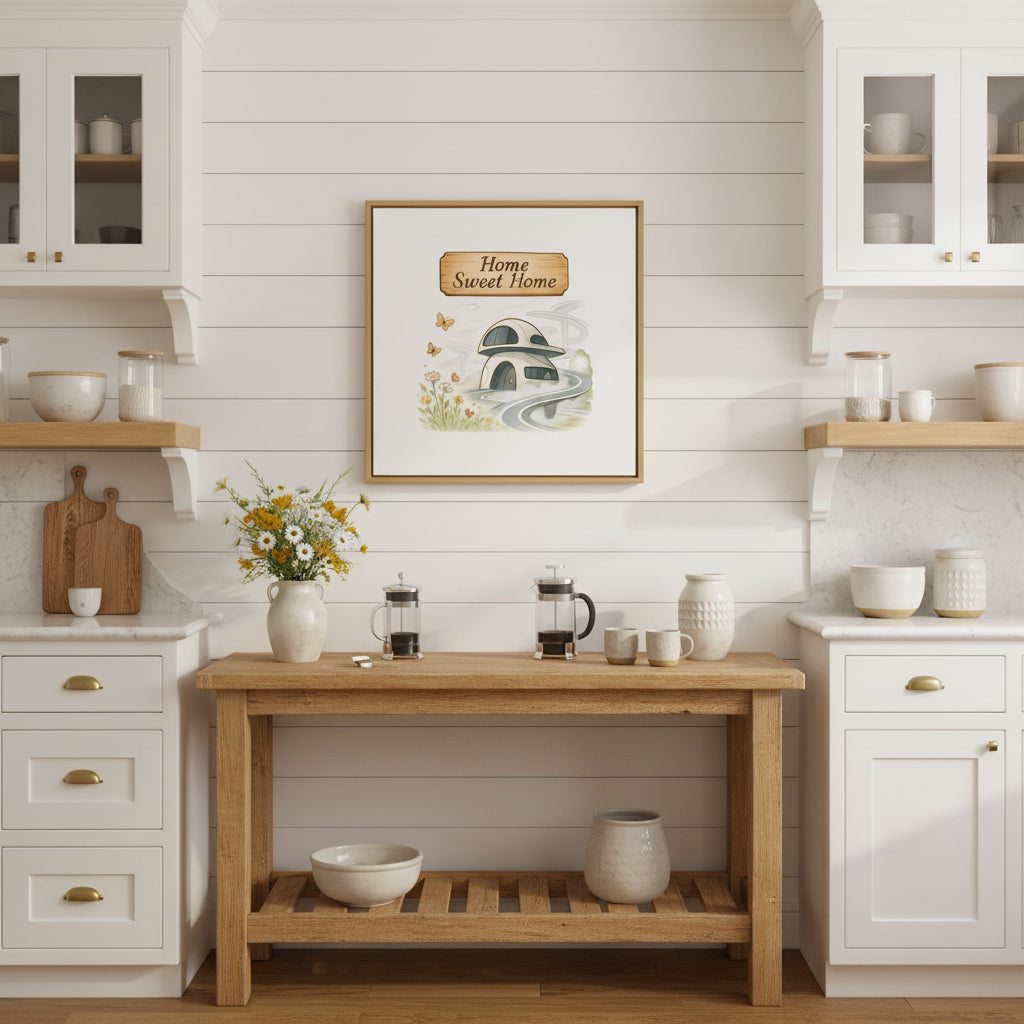 Home Sweet Home Canvas Wall Art — Cozy Cottage Matte Stretched Canvas