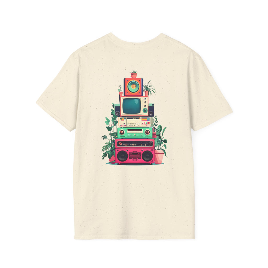 Retro Beach Vibes Unisex Softstyle T-Shirt, Casual Summer Tee, Vintage Style Shirt, Music Lover Gift, Relaxed Fit Apparel