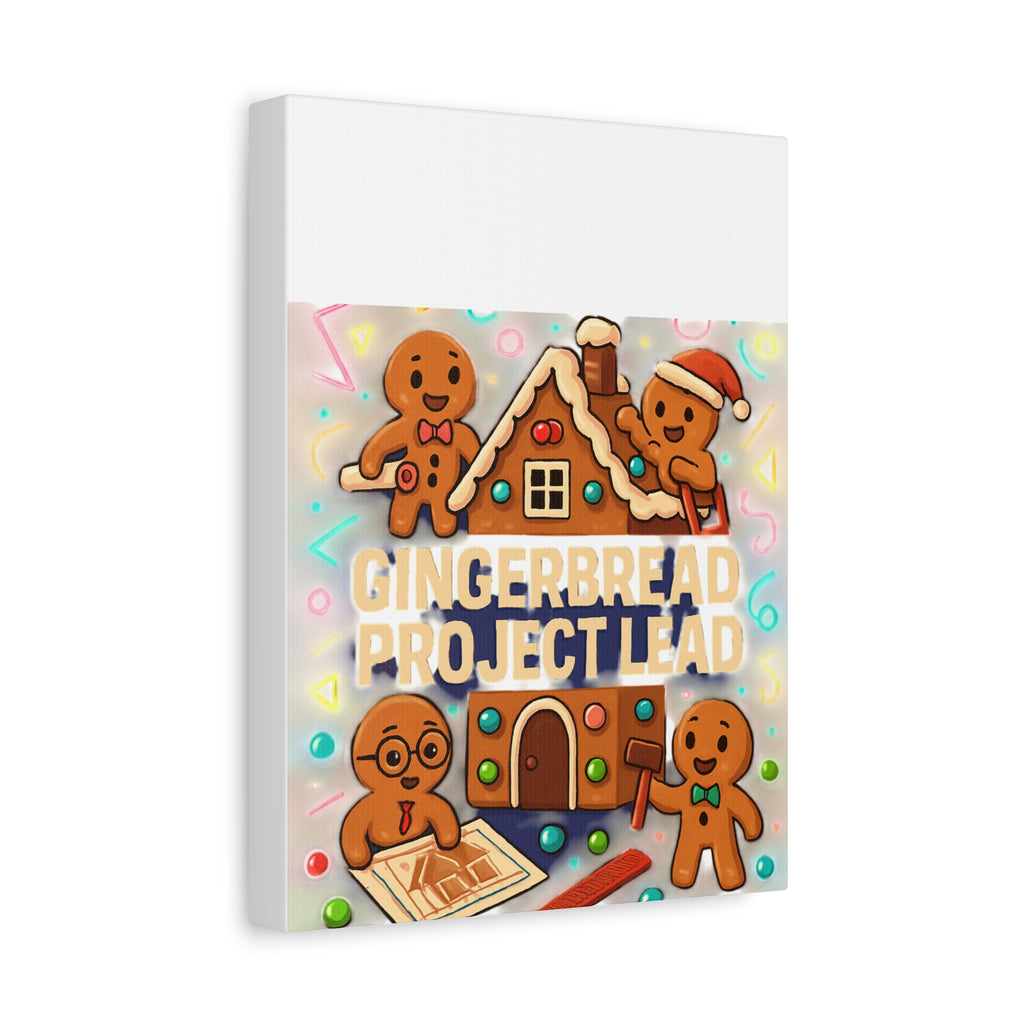 Gingerbread Project Lead Canvas Art — Holiday Kitchen Wall Decor