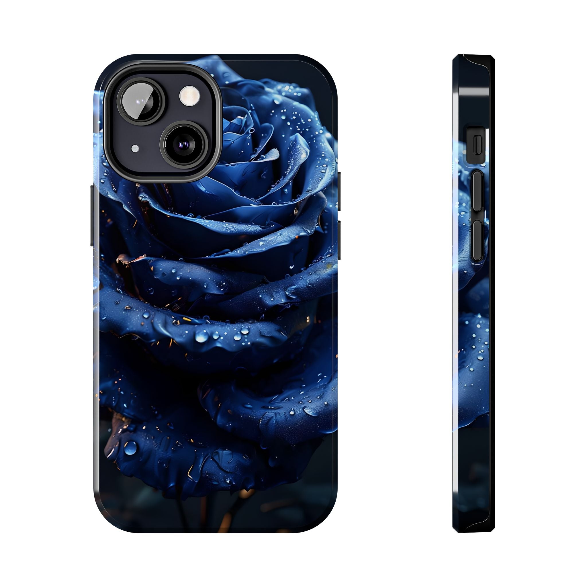 iPhone 17 Pro Max Tough Phone Case - Elegant Blue Rossy Design