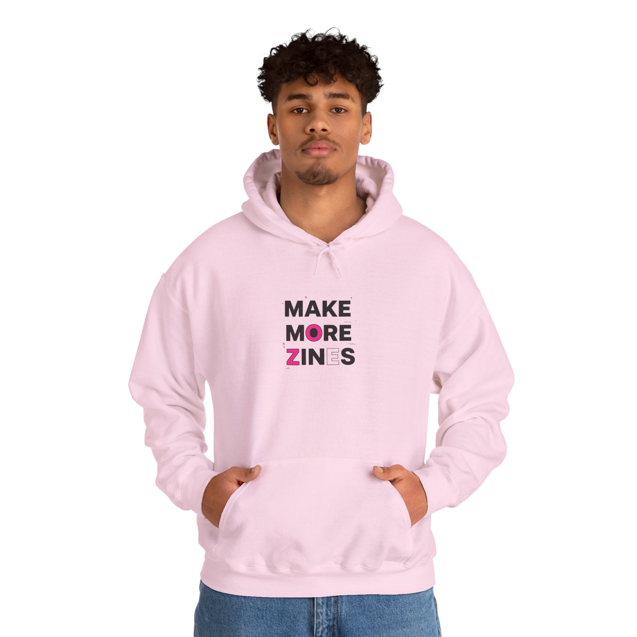 Make More Zines Hoodie | ransom collage, cutout letters design