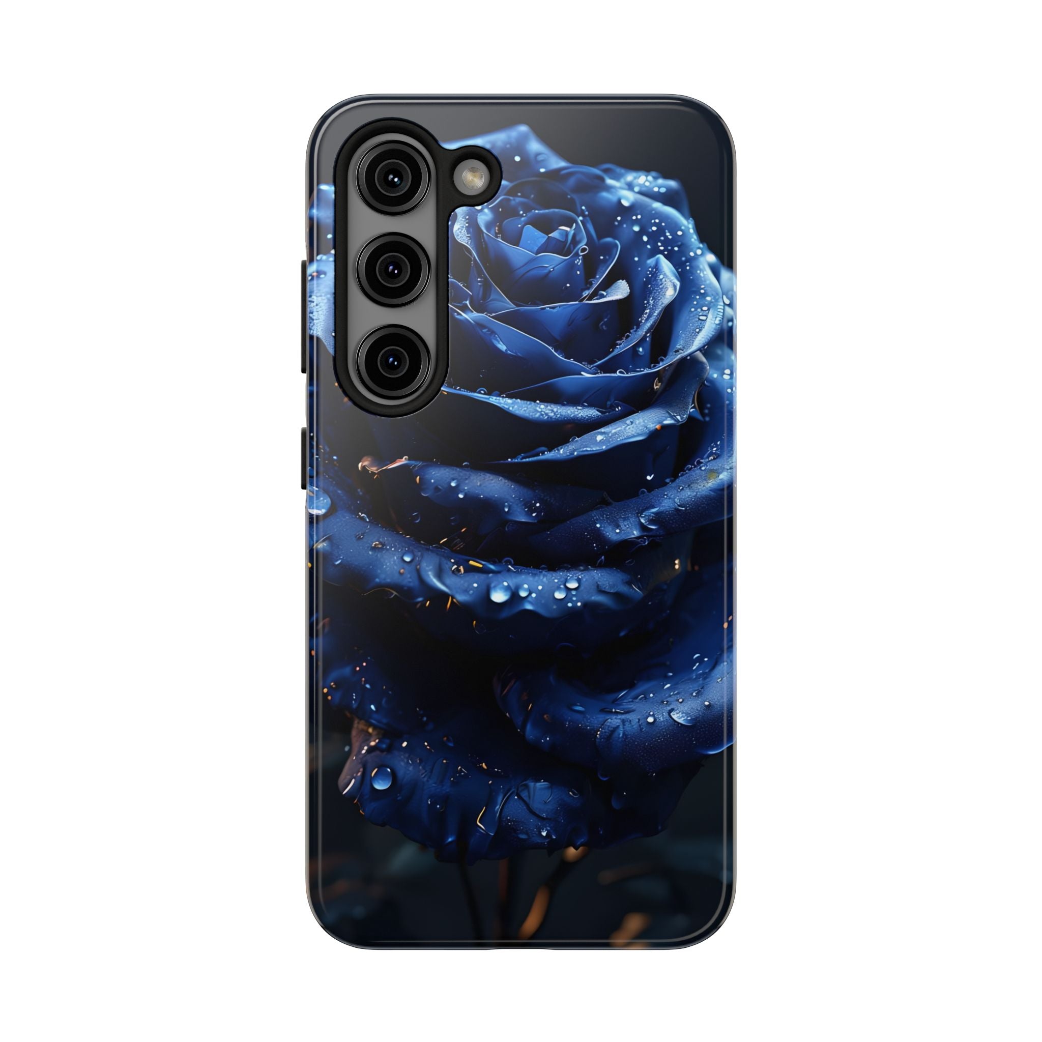 iPhone 17 Pro Max Tough Phone Case - Elegant Blue Rossy Design