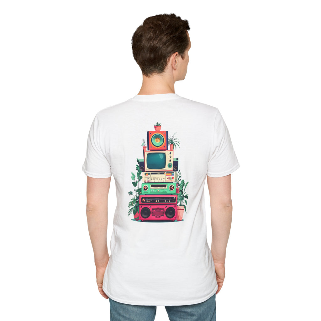 Retro Beach Vibes Unisex Softstyle T-Shirt, Casual Summer Tee, Vintage Style Shirt, Music Lover Gift, Relaxed Fit Apparel