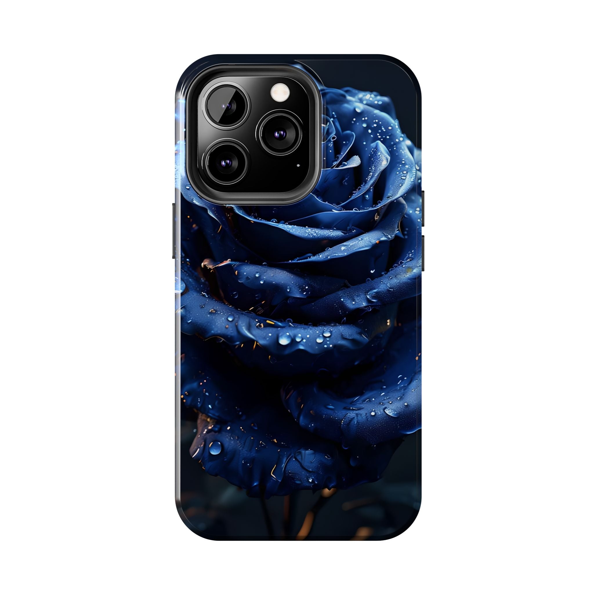 iPhone 17 Pro Max Tough Phone Case - Elegant Blue Rossy Design