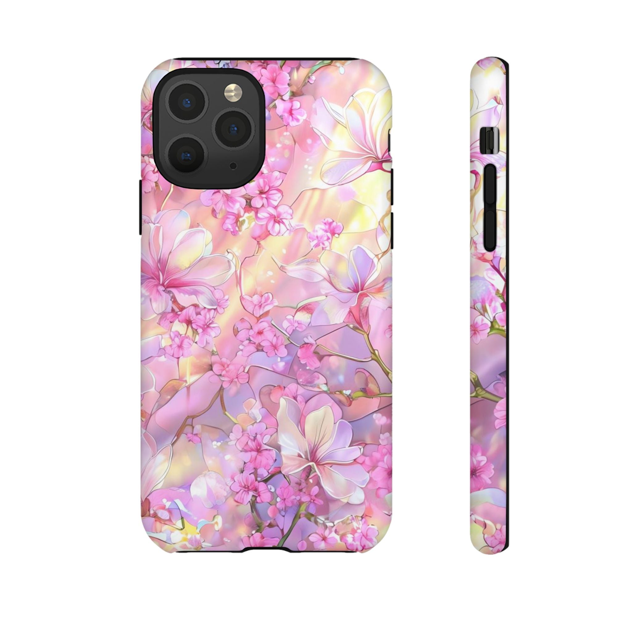 Floral Elegance Tough Phone Case – Dual-Layer Protection for iPhone 17/16/15 & Samsung | Glossy or Matte Finish | Morphesa
