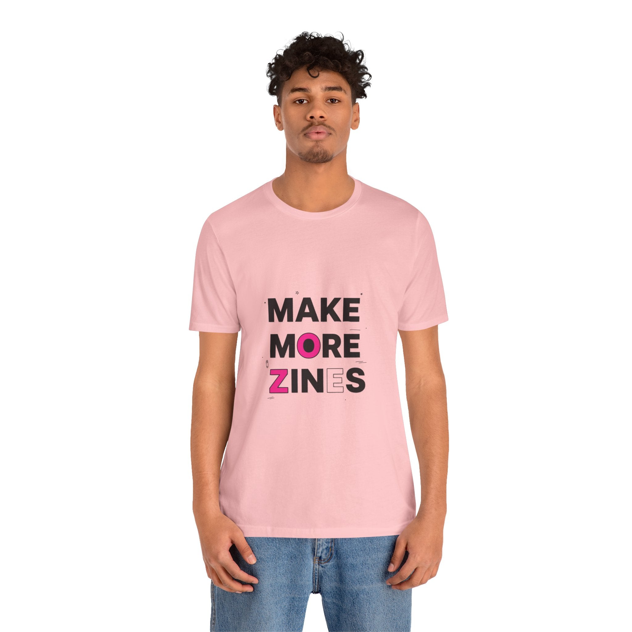 MAKE MORE ZINES Tee | ransom collage shirt, zine style cutout letters