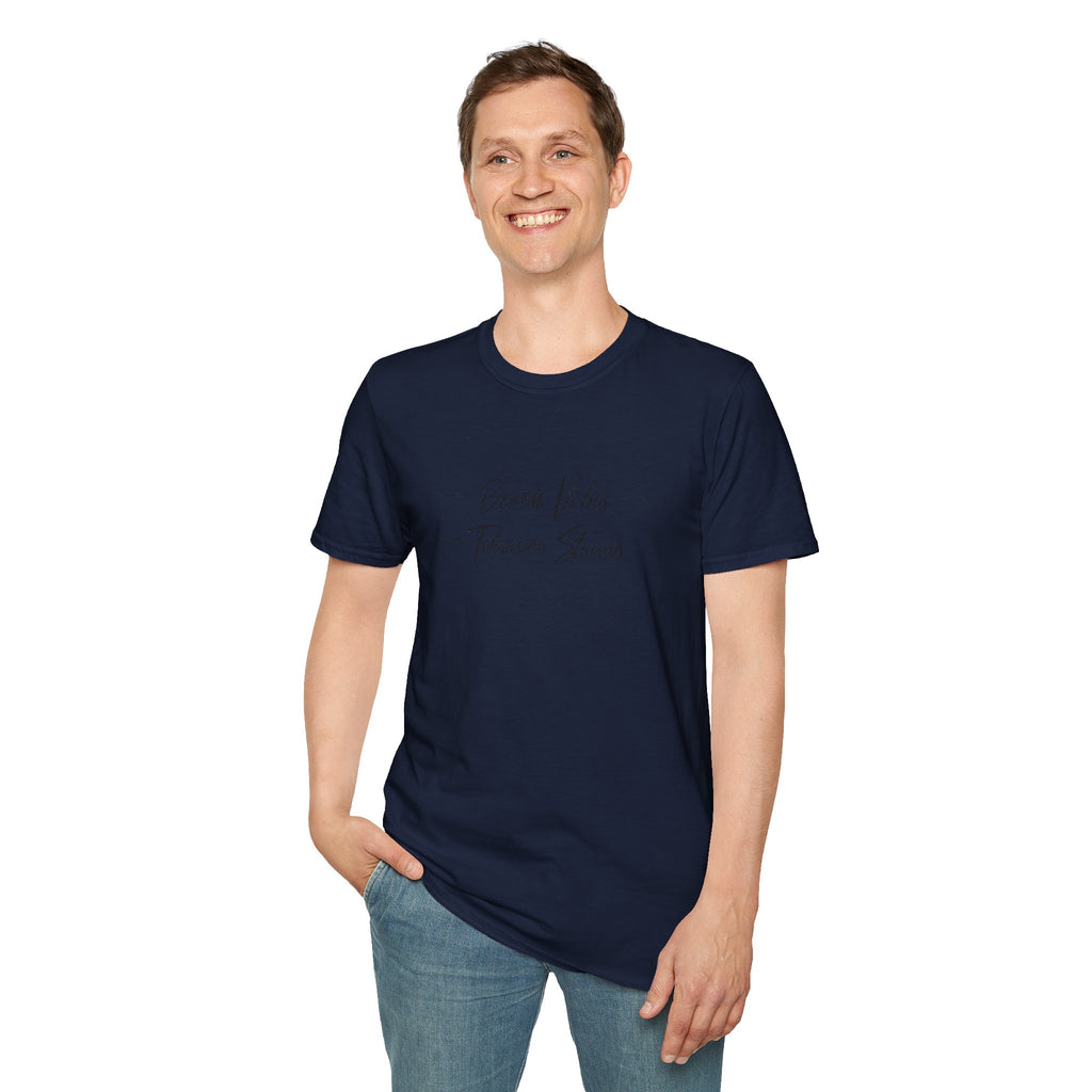 Retro Beach Vibes Unisex Softstyle T-Shirt, Casual Summer Tee, Vintage Style Shirt, Music Lover Gift, Relaxed Fit Apparel