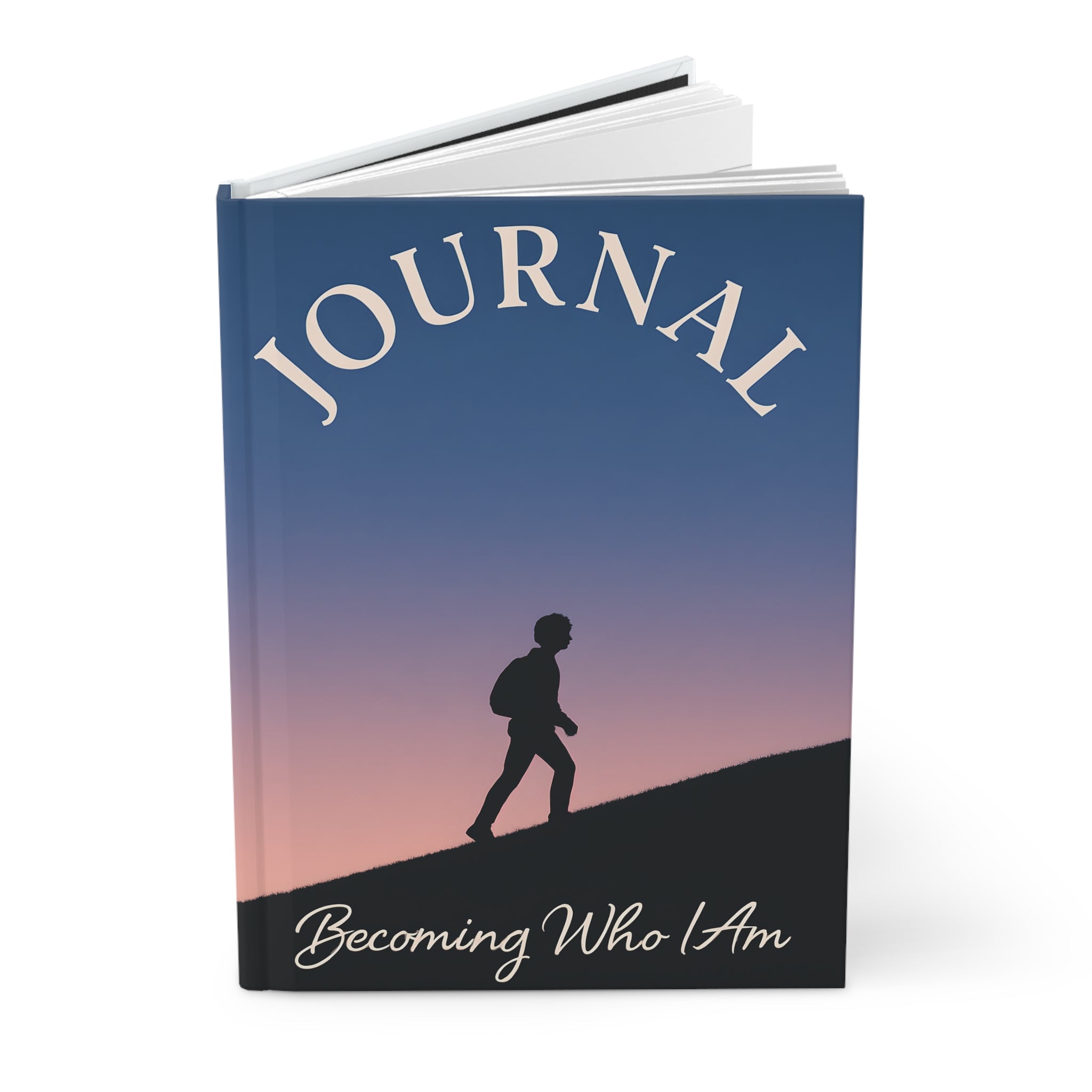 Silhouette Hiker Sunset Journal | Adventure Hardcover Notebook