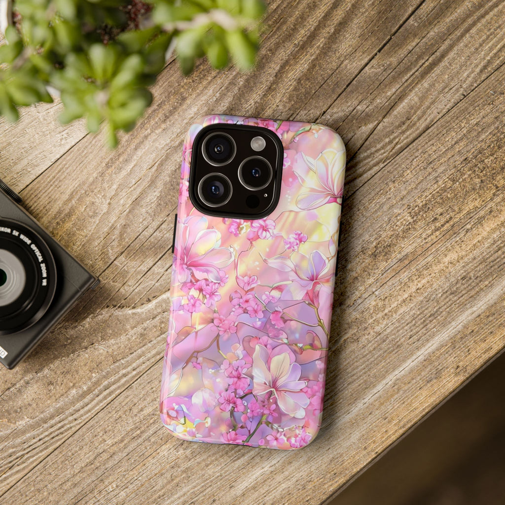Floral Elegance Tough Phone Case – Dual-Layer Protection for iPhone 17/16/15 & Samsung | Glossy or Matte Finish | Morphesa