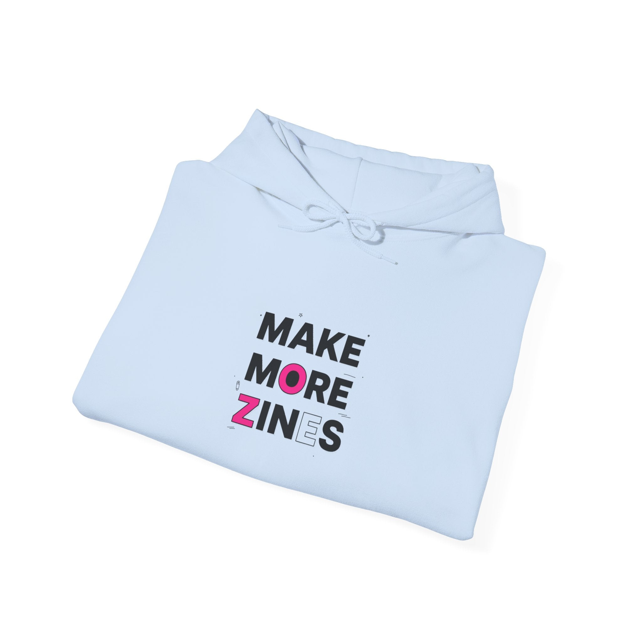 Make More Zines Hoodie | ransom collage, cutout letters design