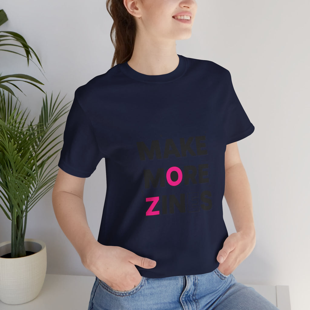 MAKE MORE ZINES Tee | ransom collage shirt, zine style cutout letters