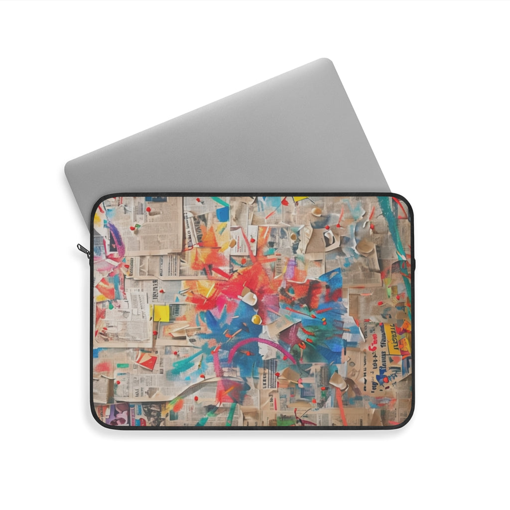 Colorful Abstract Laptop Sleeve, Artistic Sleeve Case, Computer Cover, Gift for Students, Unique Tech Accessory