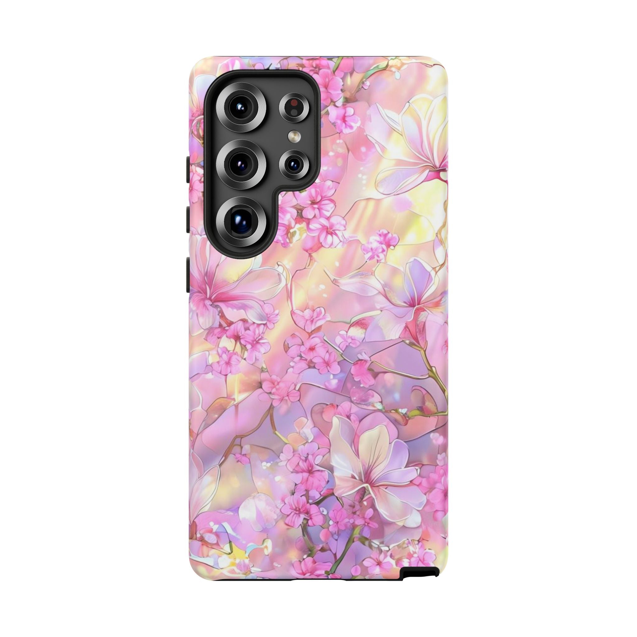 Floral Elegance Tough Phone Case – Dual-Layer Protection for iPhone 17/16/15 & Samsung | Glossy or Matte Finish | Morphesa