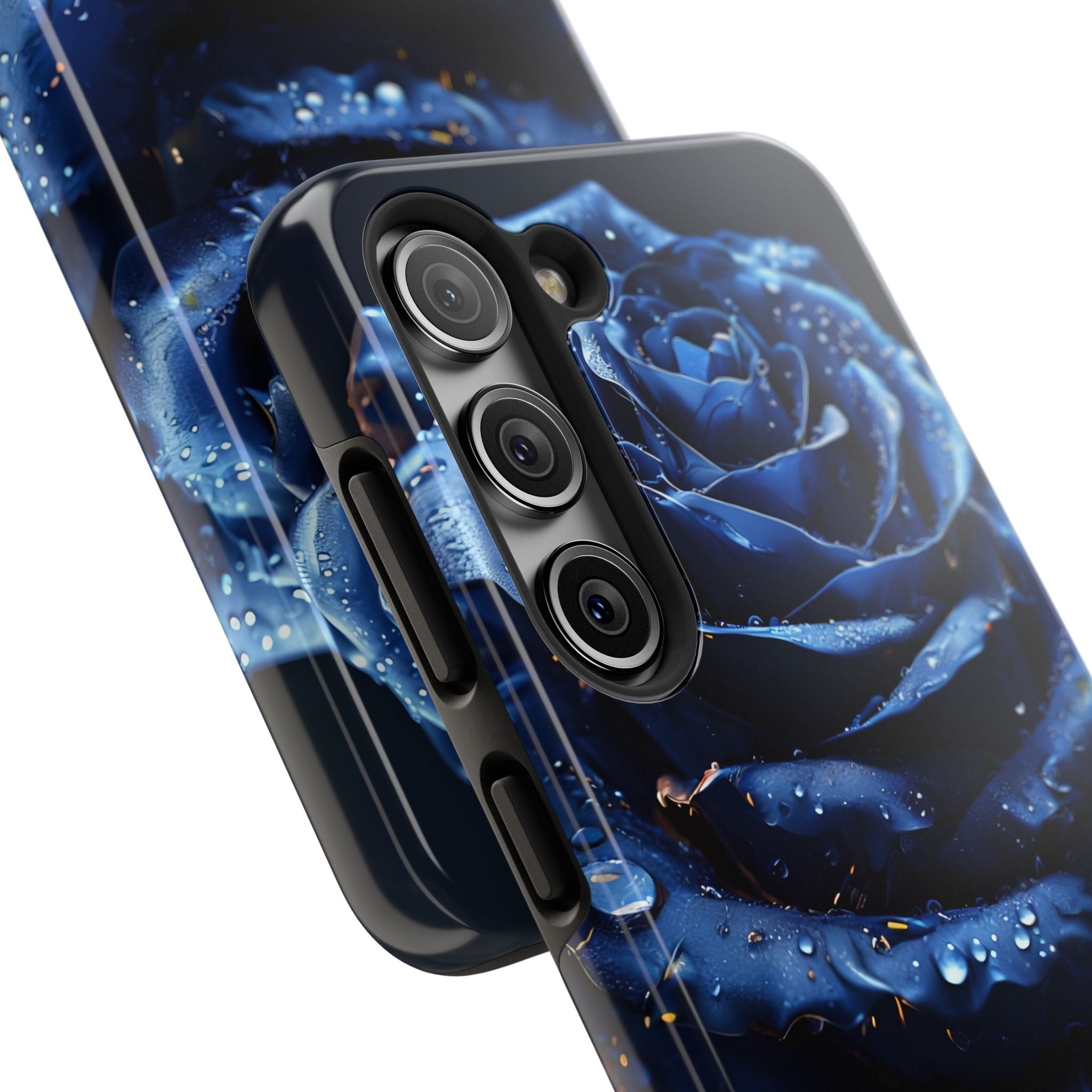 iPhone 17 Pro Max Tough Phone Case - Elegant Blue Rossy Design