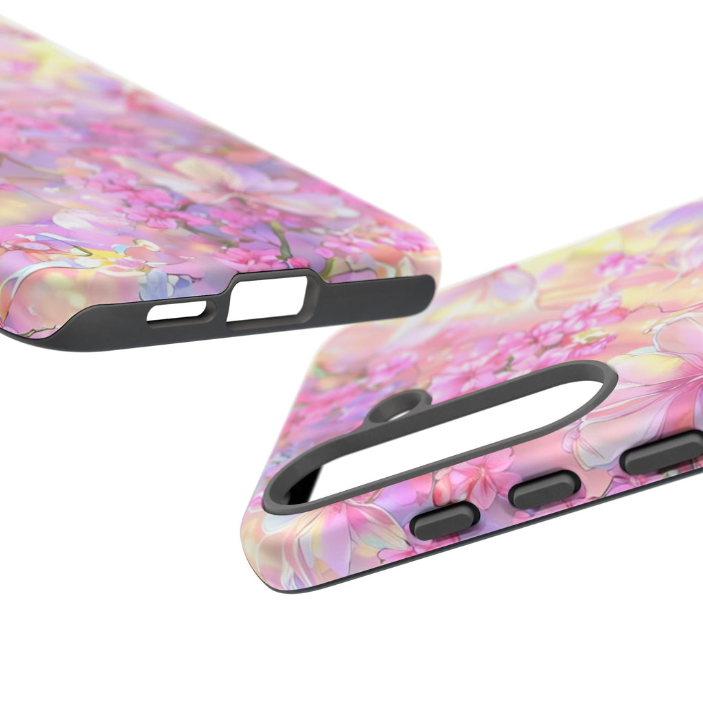 Floral Elegance Tough Phone Case – Dual-Layer Protection for iPhone 17/16/15 & Samsung | Glossy or Matte Finish | Morphesa
