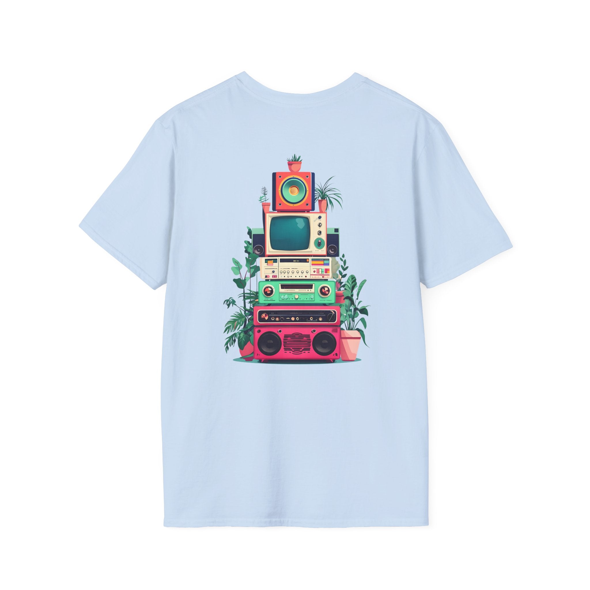 Retro Beach Vibes Unisex Softstyle T-Shirt, Casual Summer Tee, Vintage Style Shirt, Music Lover Gift, Relaxed Fit Apparel