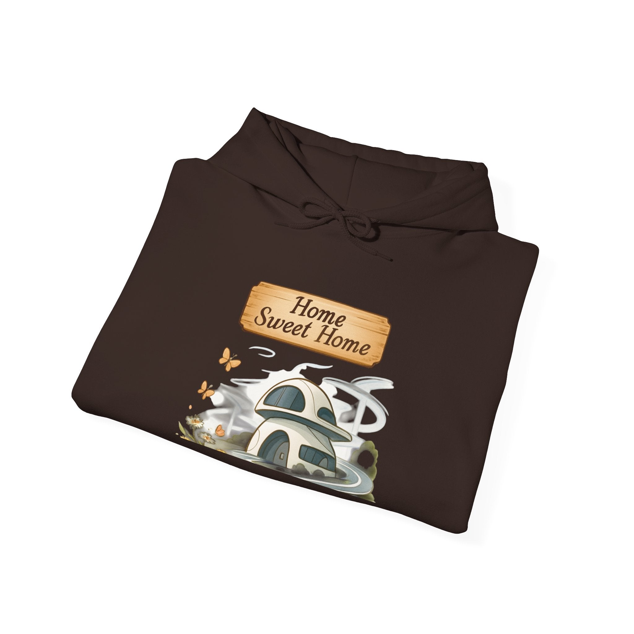 Hoodie - 'Home Sweet Home' Cozy Cottage Hoodie, Rustic Floral House Sweatshirt