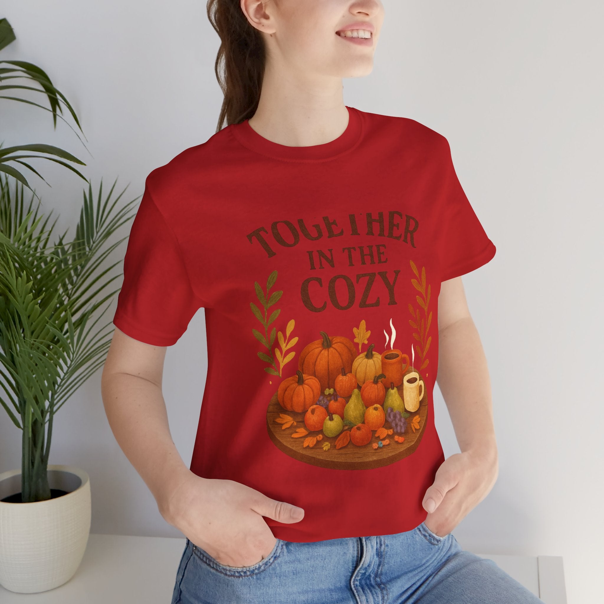 Cozy Together Fall Tee — "Together in the Cozy" Pumpkin Autumn Shirt