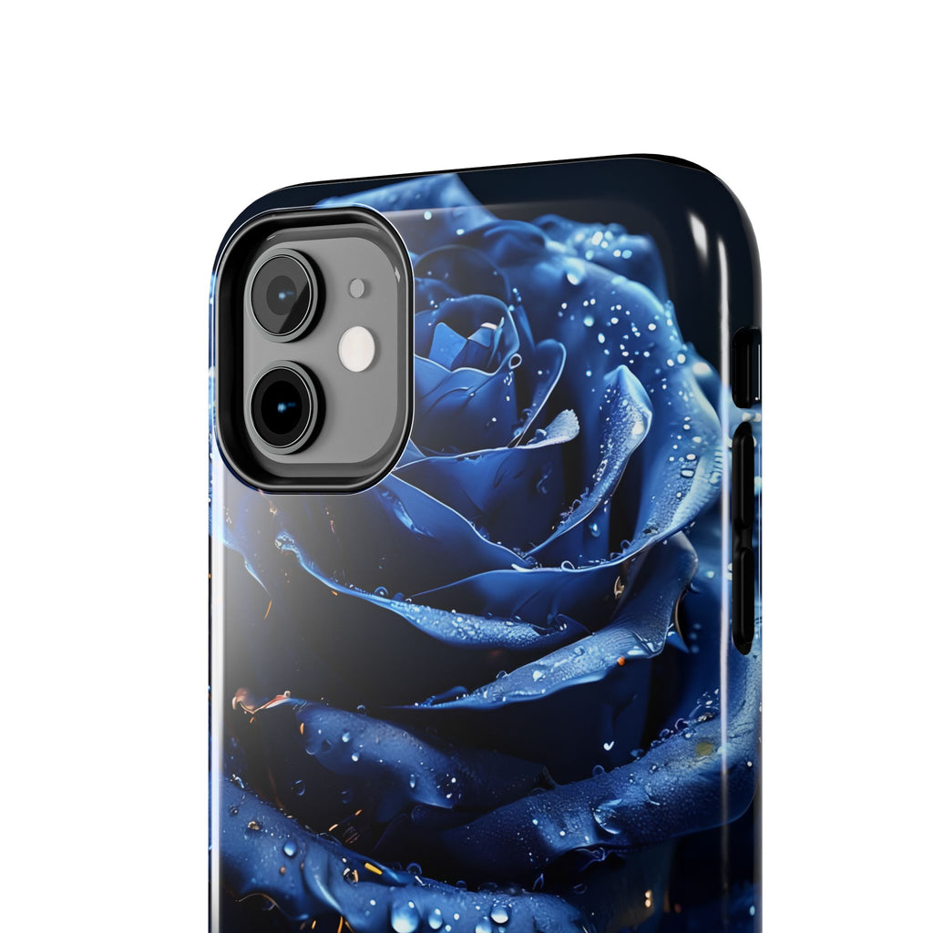 iPhone 17 Pro Max Tough Phone Case - Elegant Blue Rossy Design