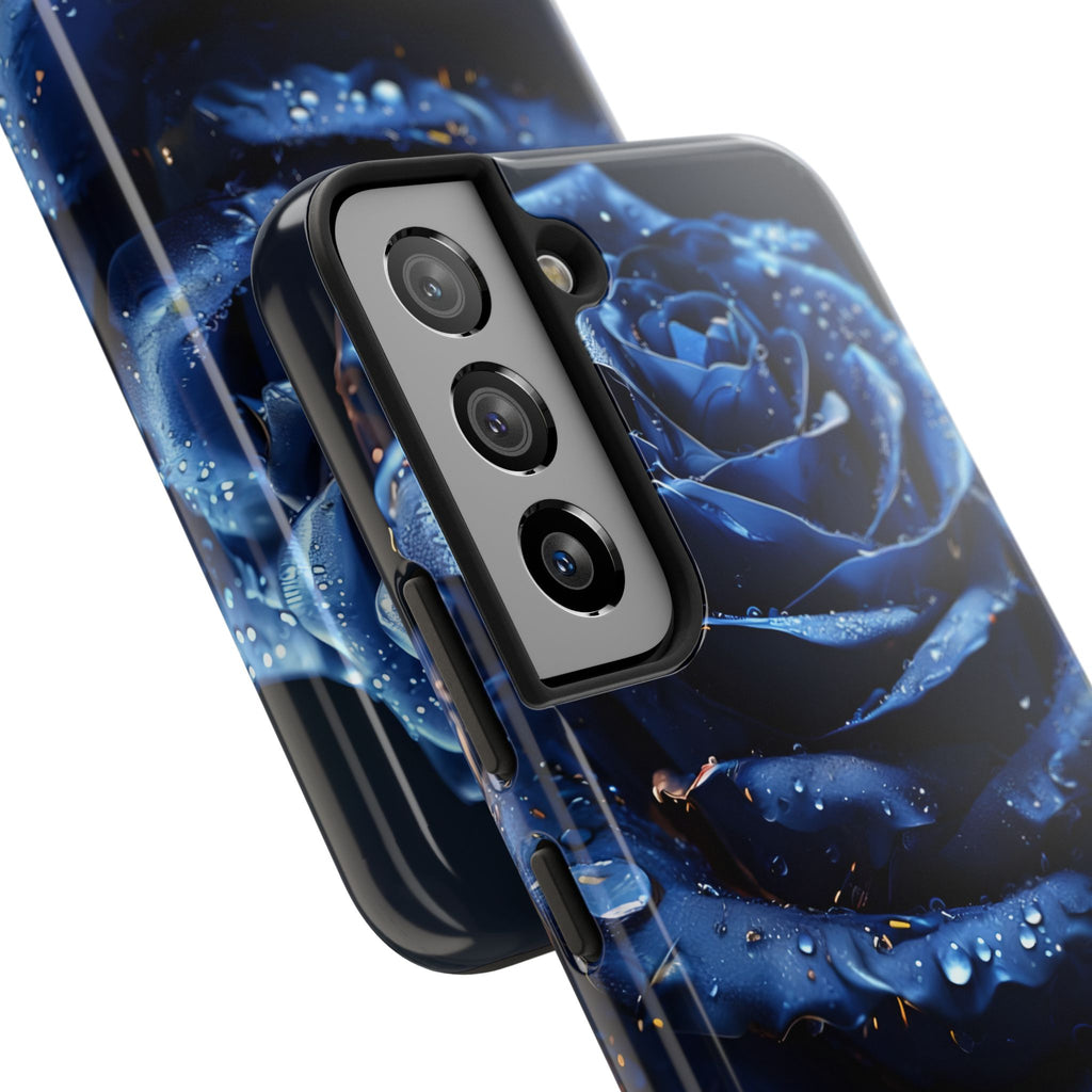 iPhone 17 Pro Max Tough Phone Case - Elegant Blue Rossy Design