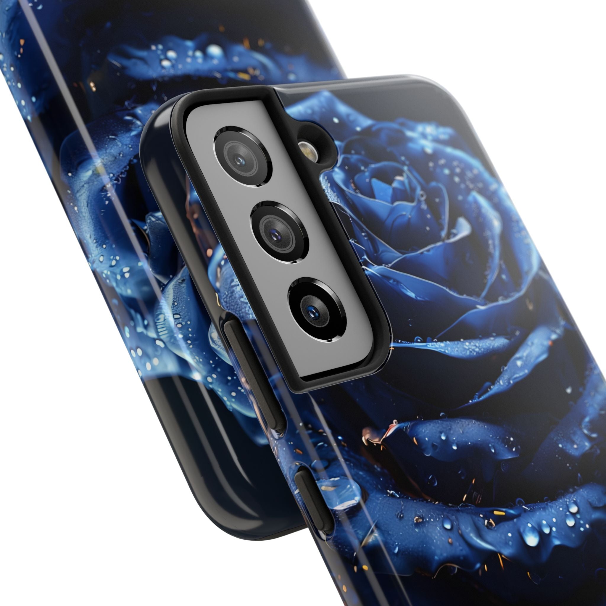 iPhone 17 Pro Max Tough Phone Case - Elegant Blue Rossy Design