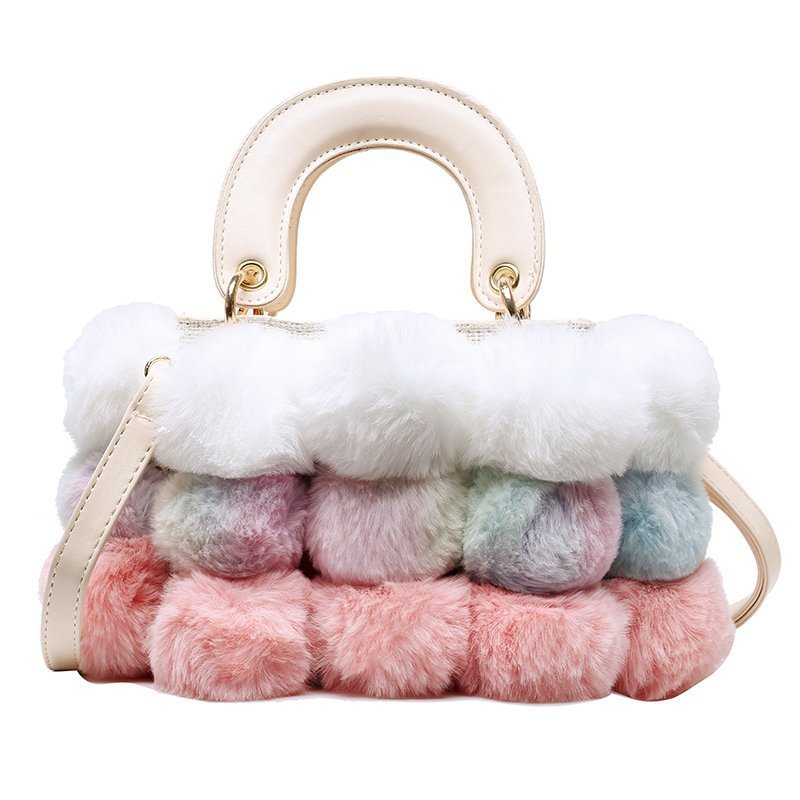 Chic Winter Plush Shoulder Bag - Stylish Messenger Handbag for Every Occasion