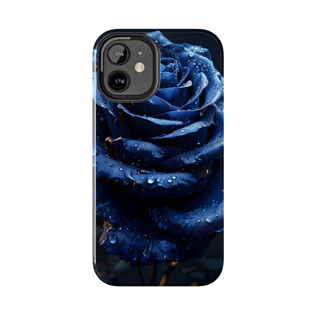 iPhone 17 Pro Max Tough Phone Case - Elegant Blue Rossy Design