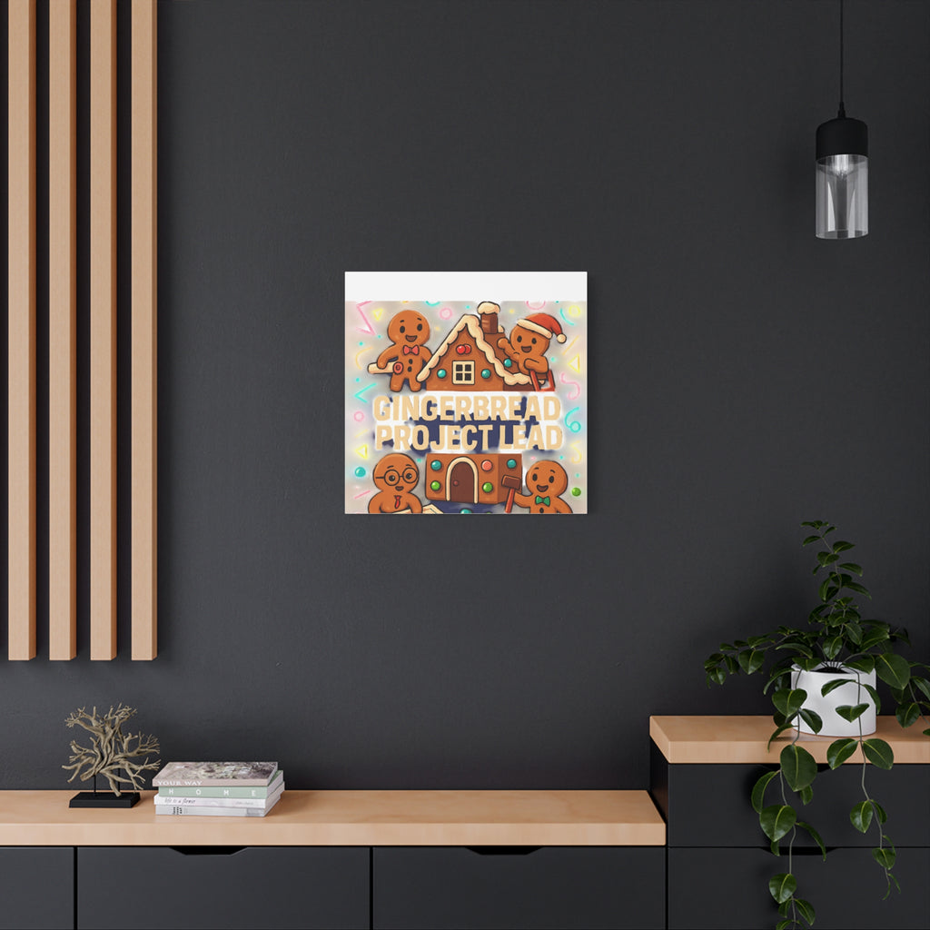 Gingerbread Project Lead Canvas Art — Holiday Kitchen Wall Decor