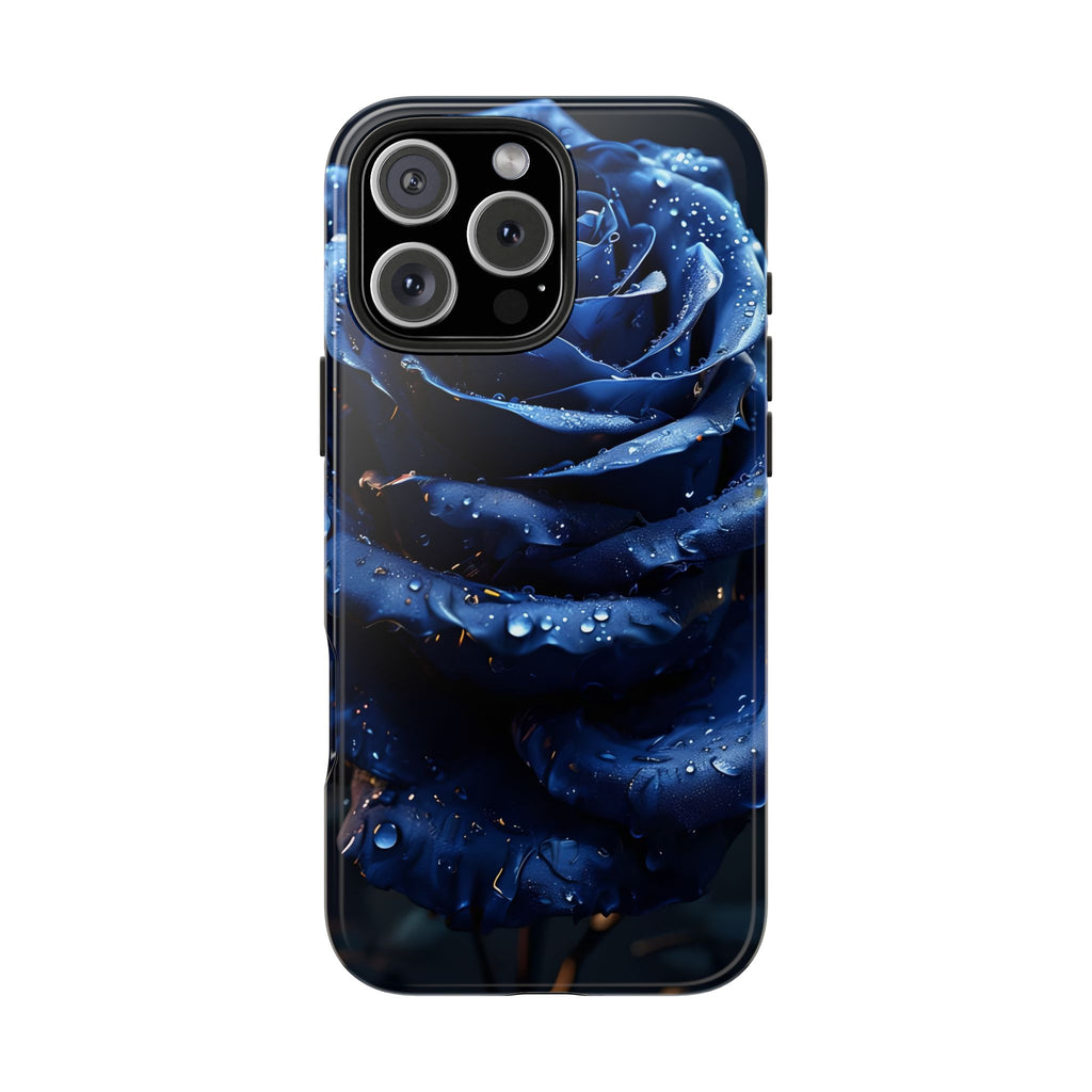 iPhone 17 Pro Max Tough Phone Case - Elegant Blue Rossy Design