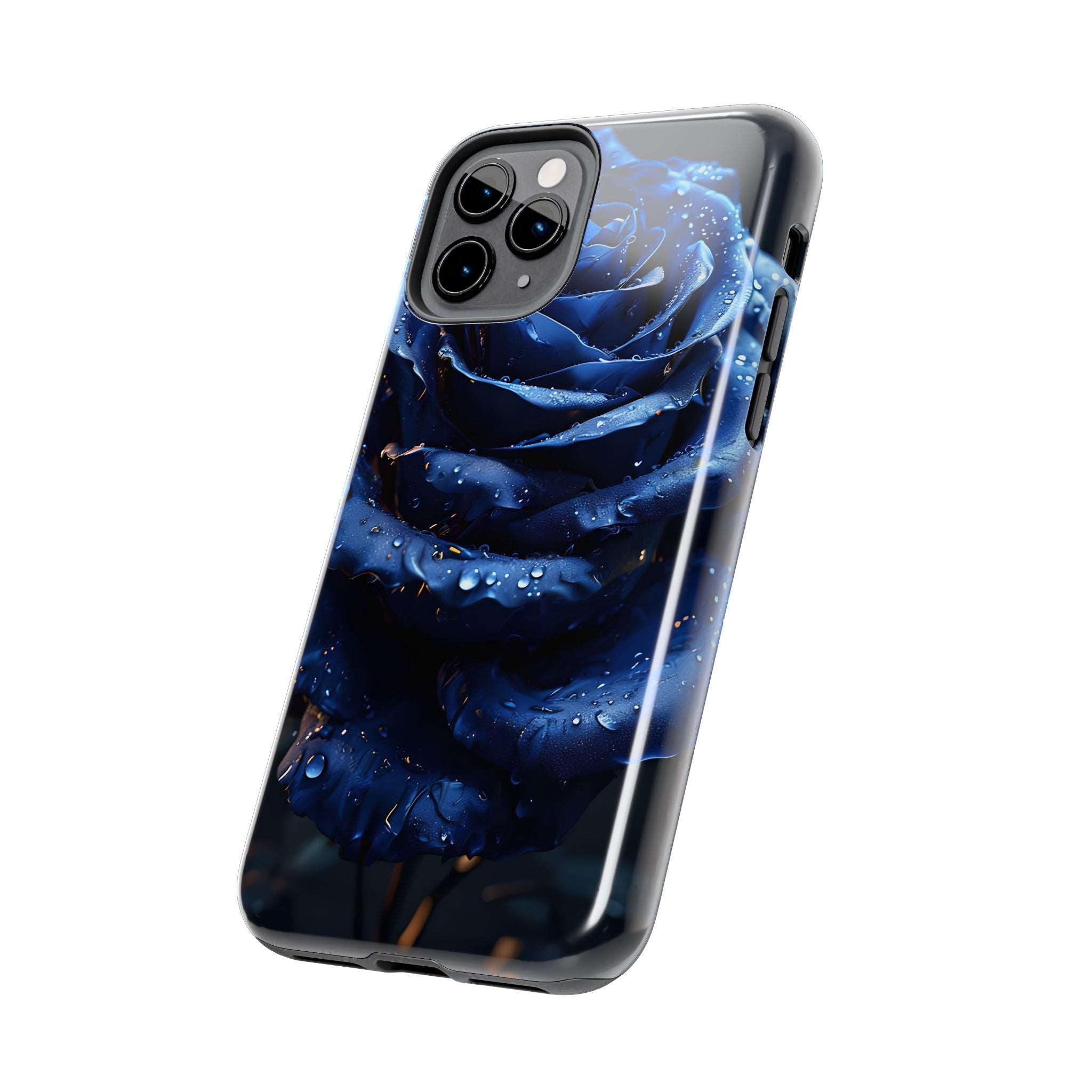 iPhone 17 Pro Max Tough Phone Case - Elegant Blue Rossy Design
