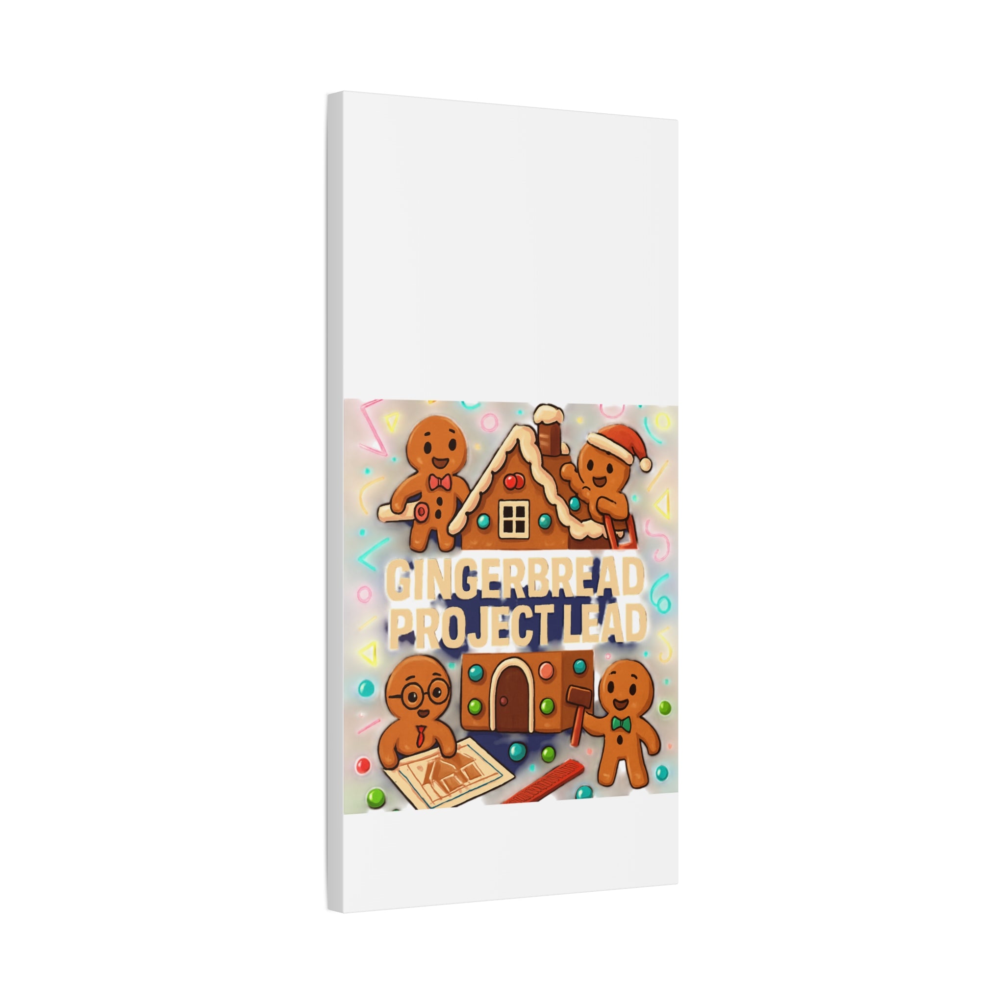 Gingerbread Project Lead Canvas Art — Holiday Kitchen Wall Decor