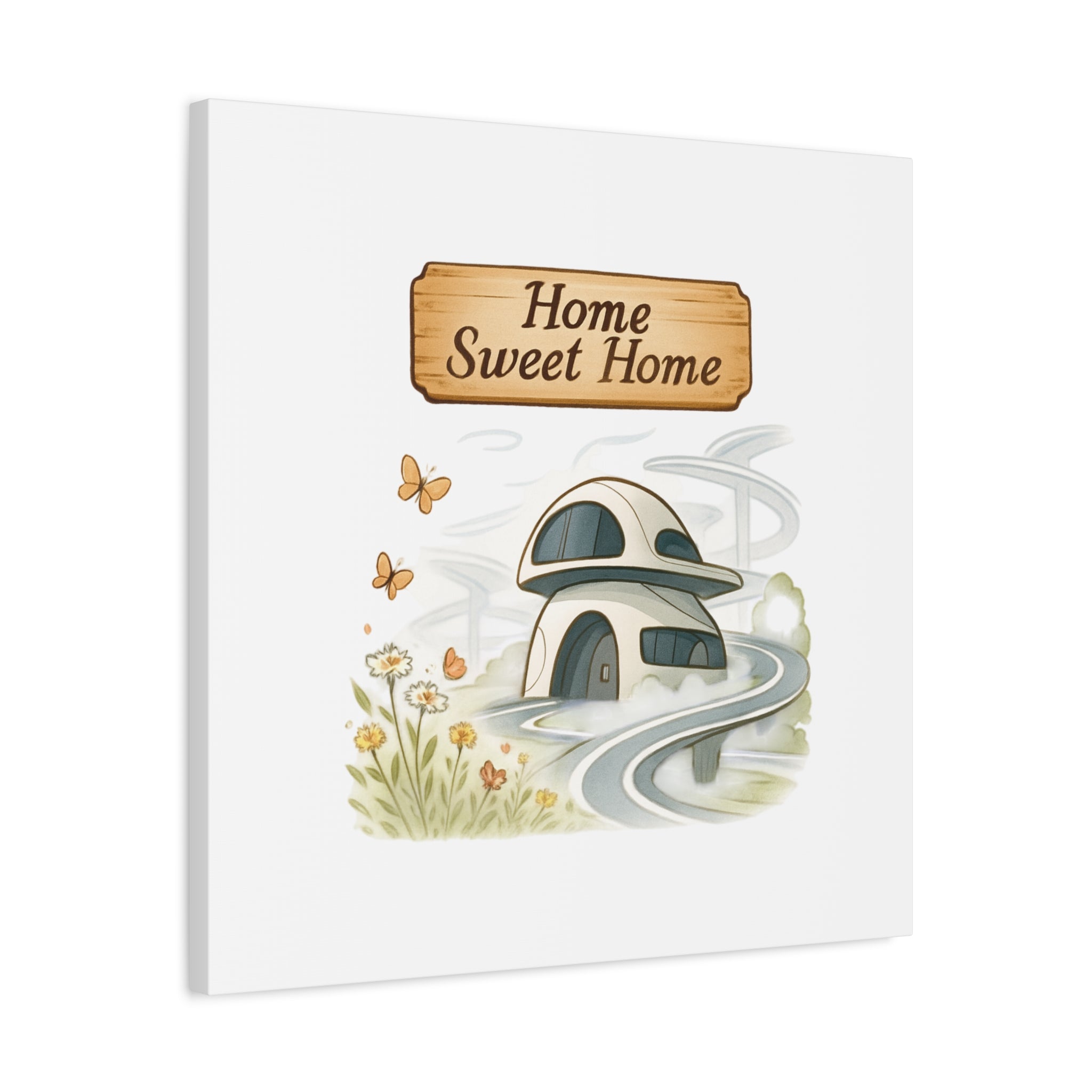 Home Sweet Home Canvas Wall Art — Cozy Cottage Matte Stretched Canvas