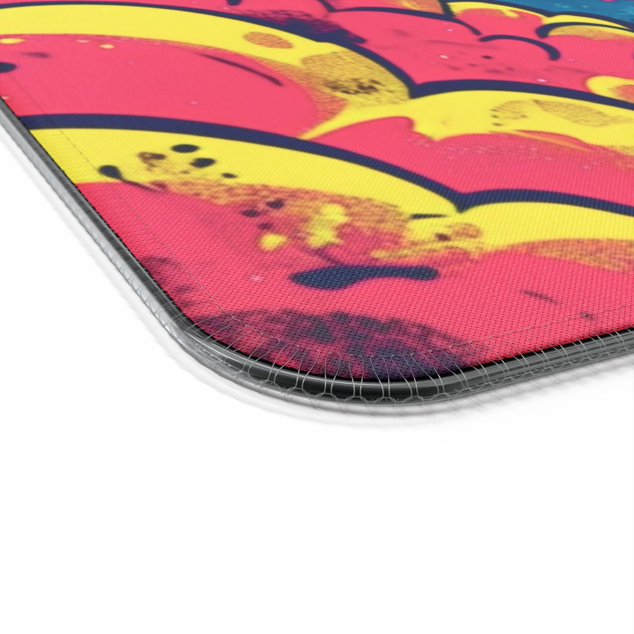 LED Gaming Mouse Pad with Wireless Charging - Rocket Launch Design