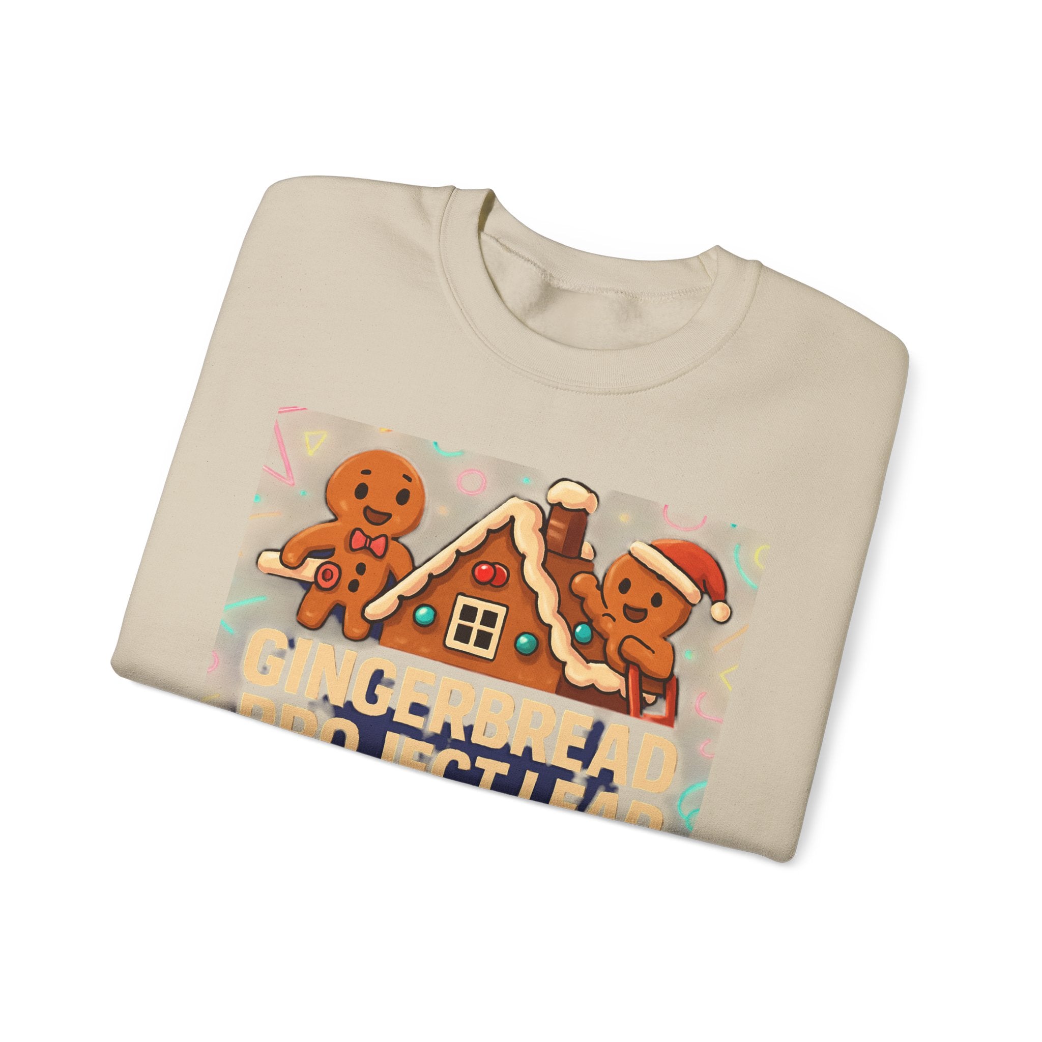 Gingerbread Project Lab Sweatshirt — Cute Holiday Cookie House Crewneck