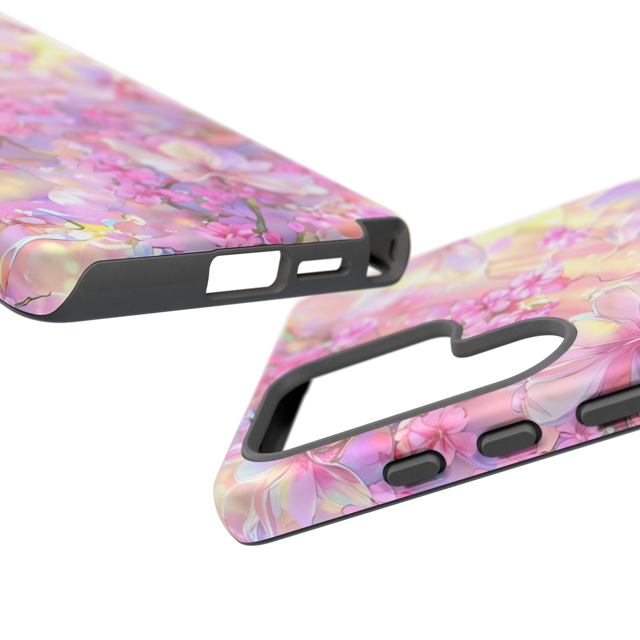 Floral Elegance Tough Phone Case – Dual-Layer Protection for iPhone 17/16/15 & Samsung | Glossy or Matte Finish | Morphesa