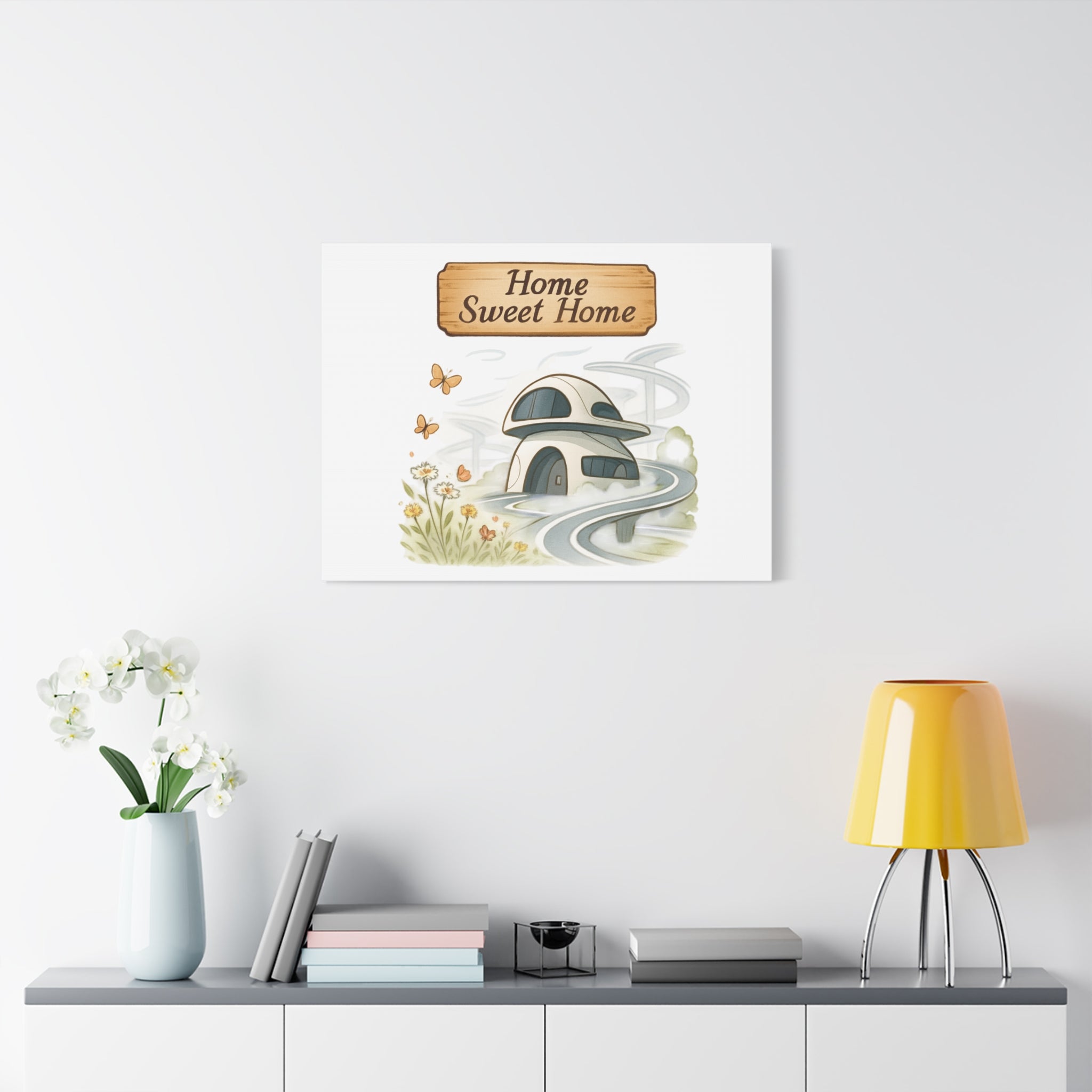 Home Sweet Home Canvas Wall Art — Cozy Cottage Matte Stretched Canvas