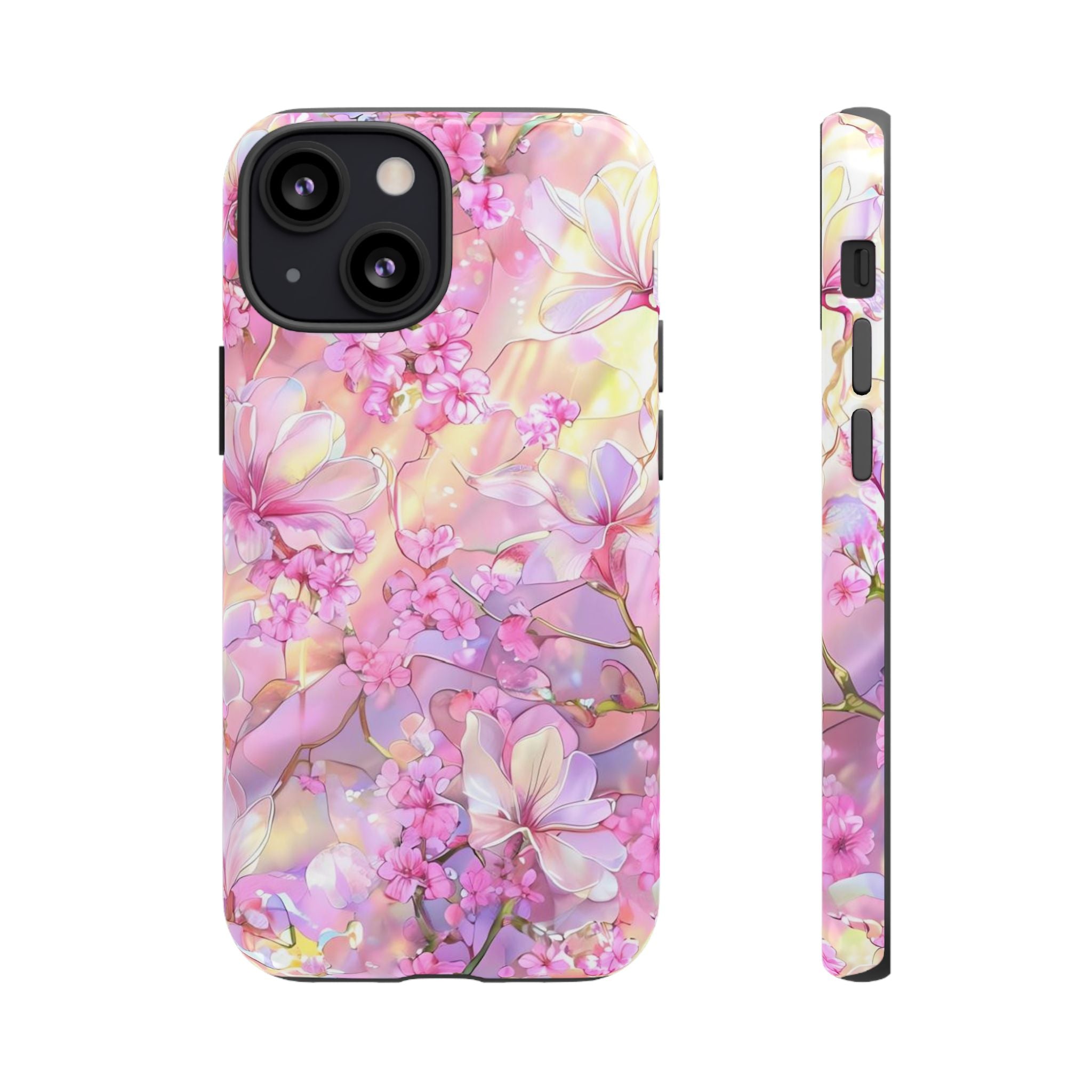 Floral Elegance Tough Phone Case – Dual-Layer Protection for iPhone 17/16/15 & Samsung | Glossy or Matte Finish | Morphesa