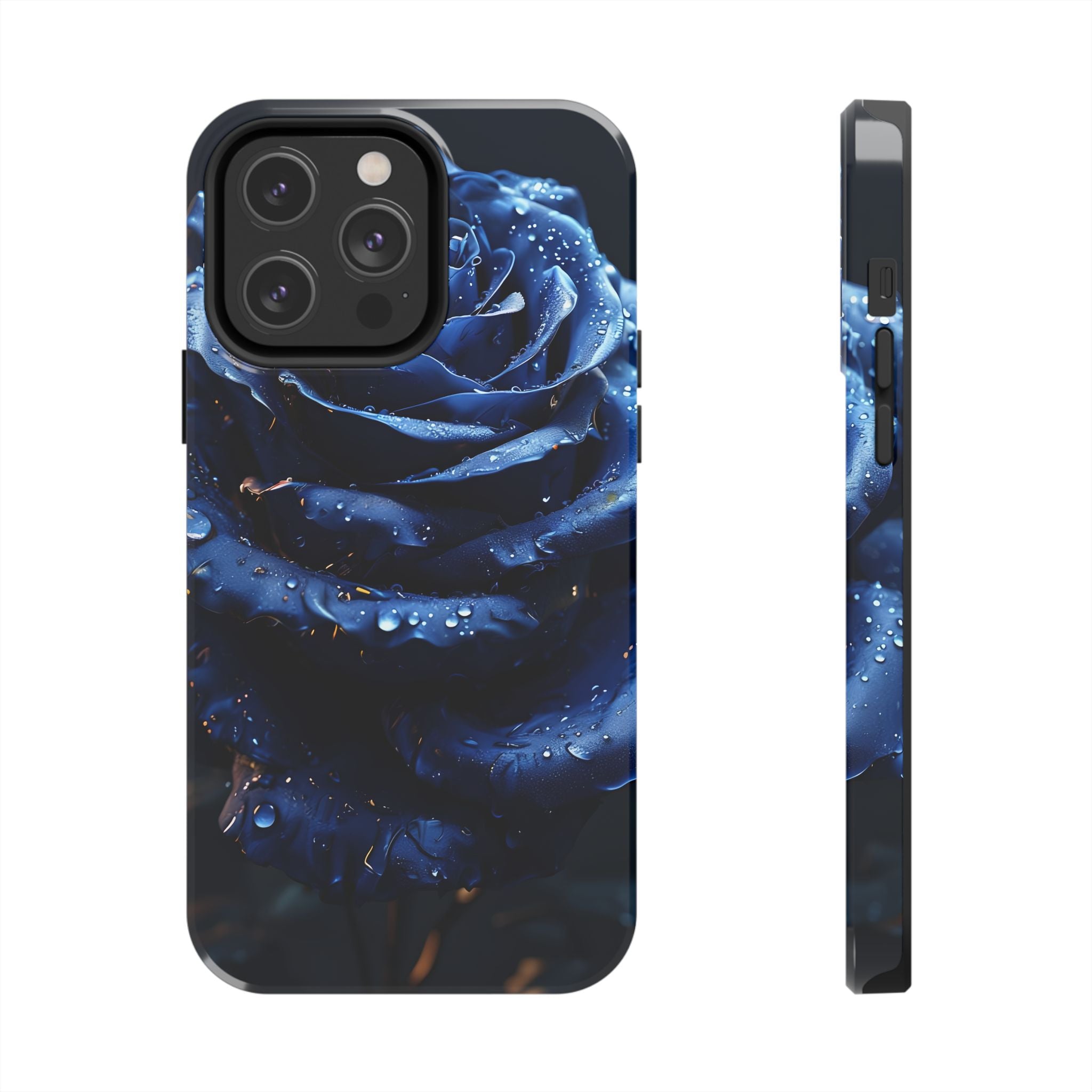 iPhone 17 Pro Max Tough Phone Case - Elegant Blue Rossy Design