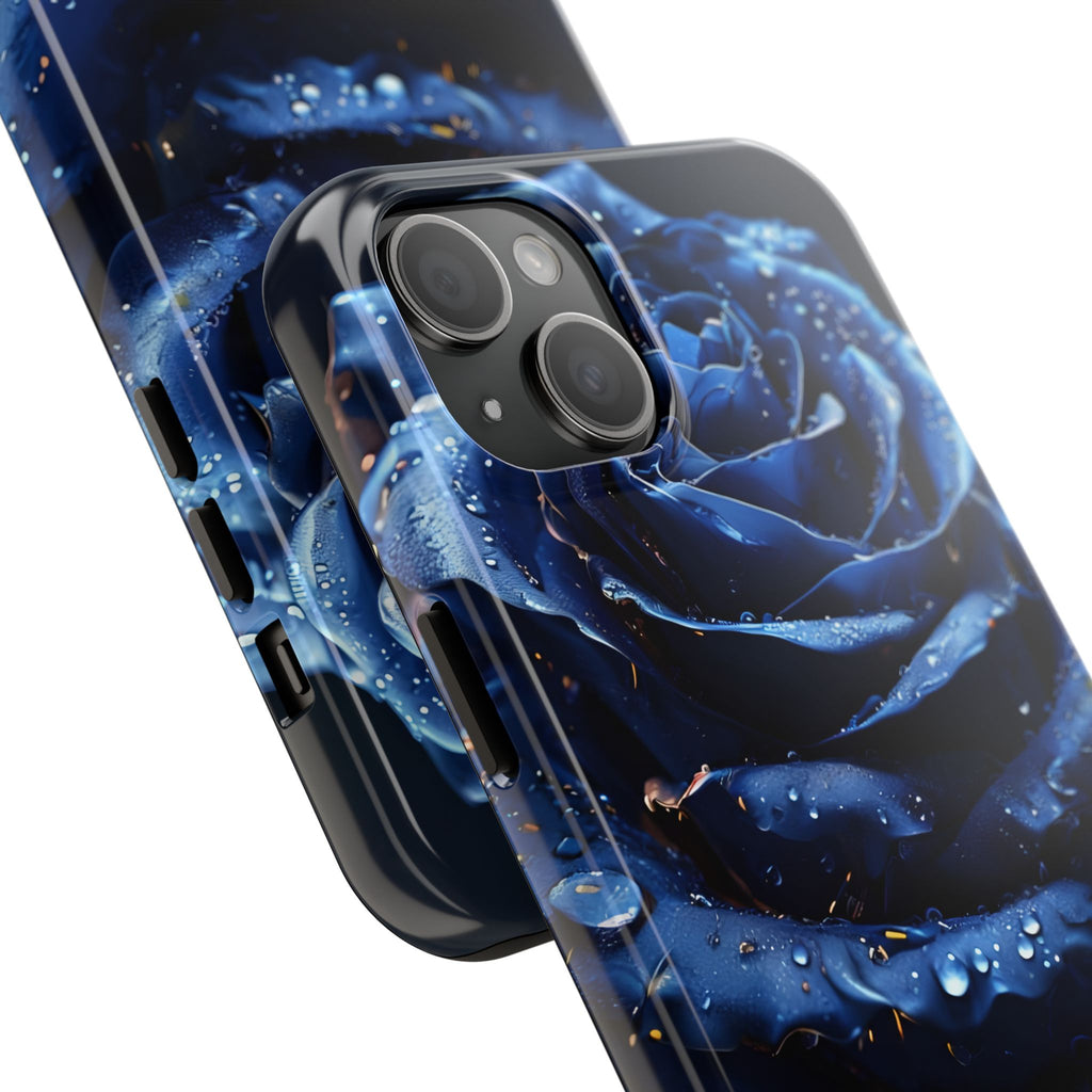 iPhone 17 Pro Max Tough Phone Case - Elegant Blue Rossy Design