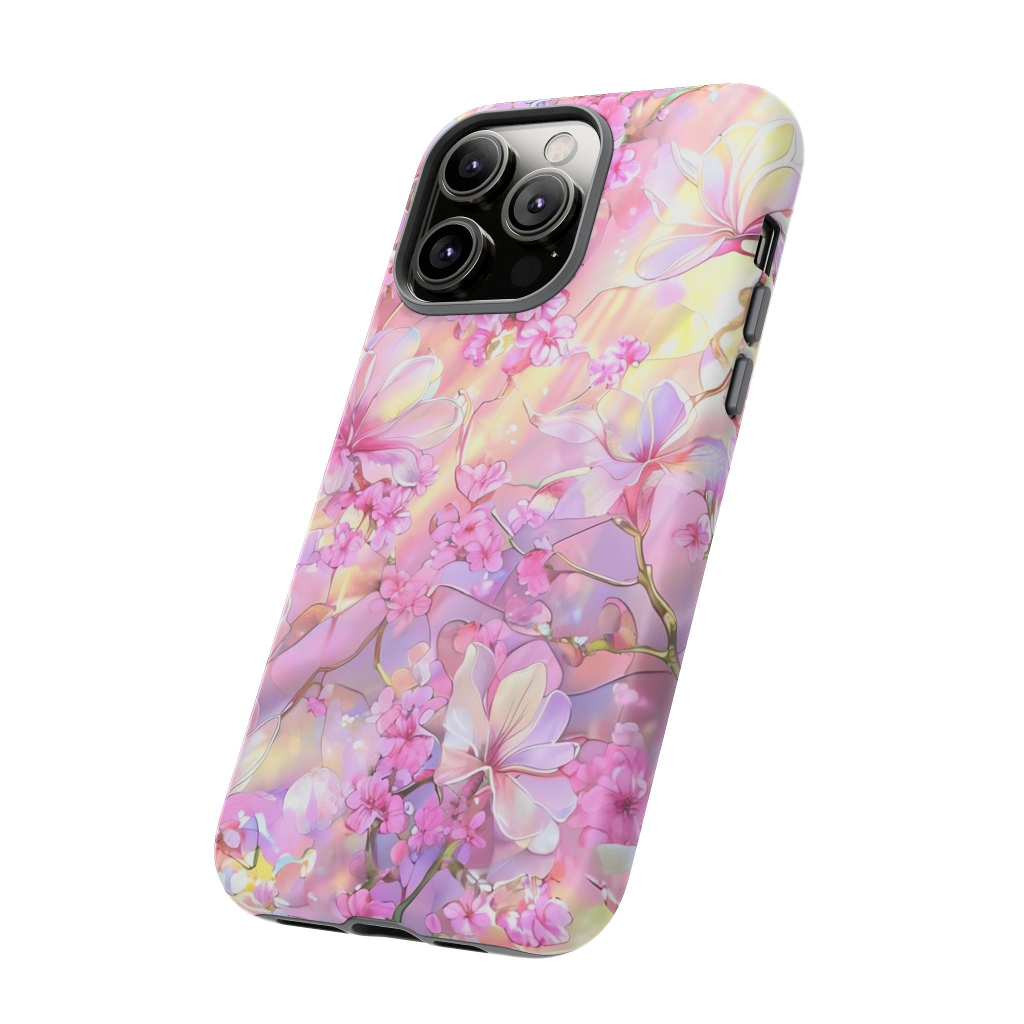 Floral Elegance Tough Phone Case – Dual-Layer Protection for iPhone 17/16/15 & Samsung | Glossy or Matte Finish | Morphesa