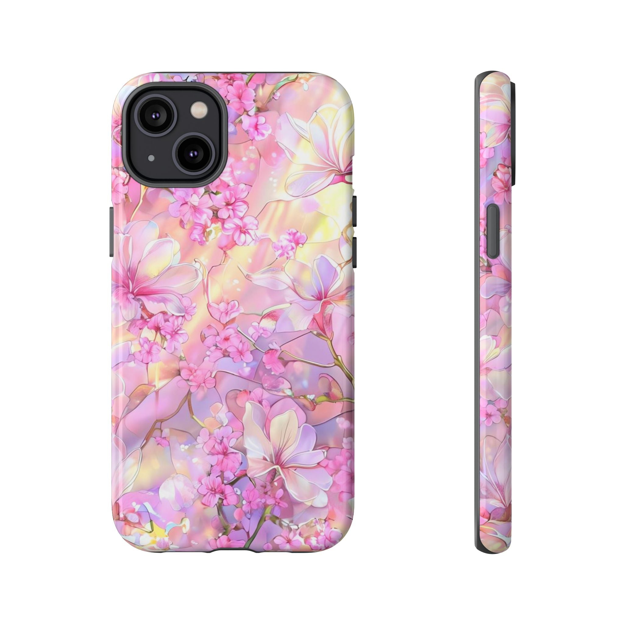 Floral Elegance Tough Phone Case – Dual-Layer Protection for iPhone 17/16/15 & Samsung | Glossy or Matte Finish | Morphesa