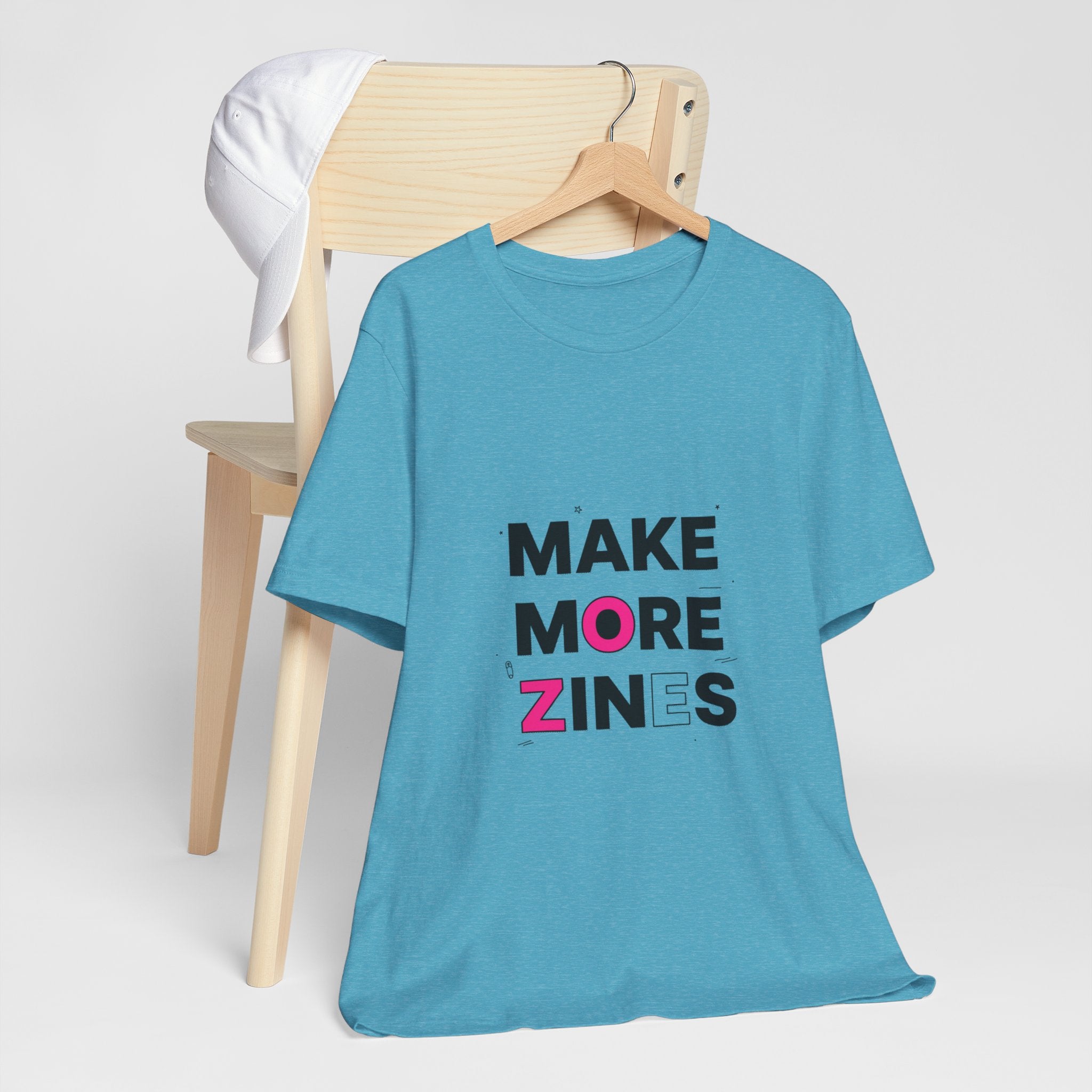 MAKE MORE ZINES Tee | ransom collage shirt, zine style cutout letters