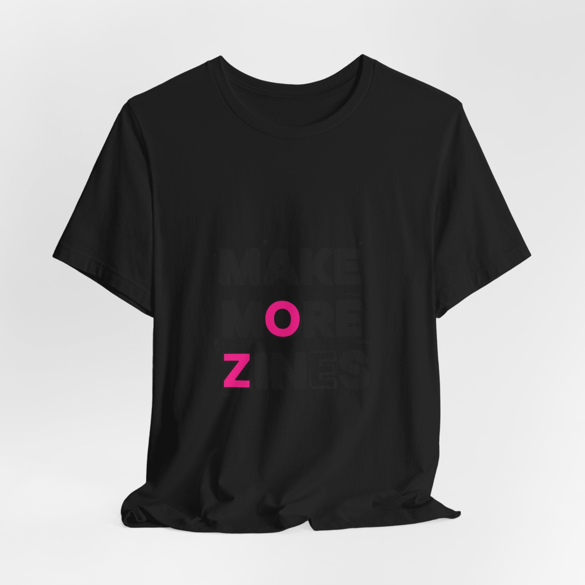 MAKE MORE ZINES Tee | ransom collage shirt, zine style cutout letters