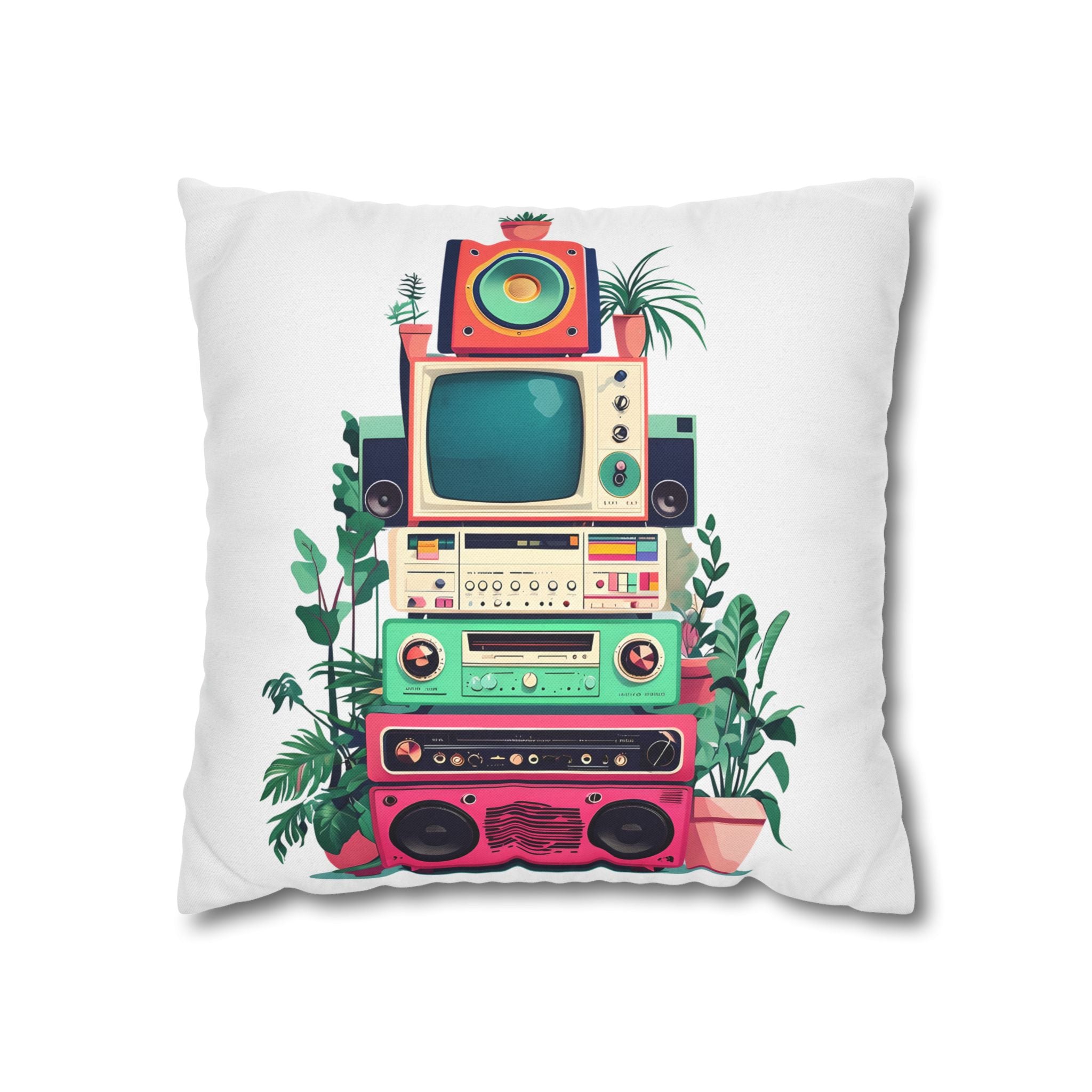 Spun Polyester Square Pillowcase