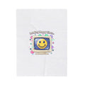 Loading Happy Vibes Retro OS Pixel Smiley Blanket | Y2K Retro Tech Nostalgia