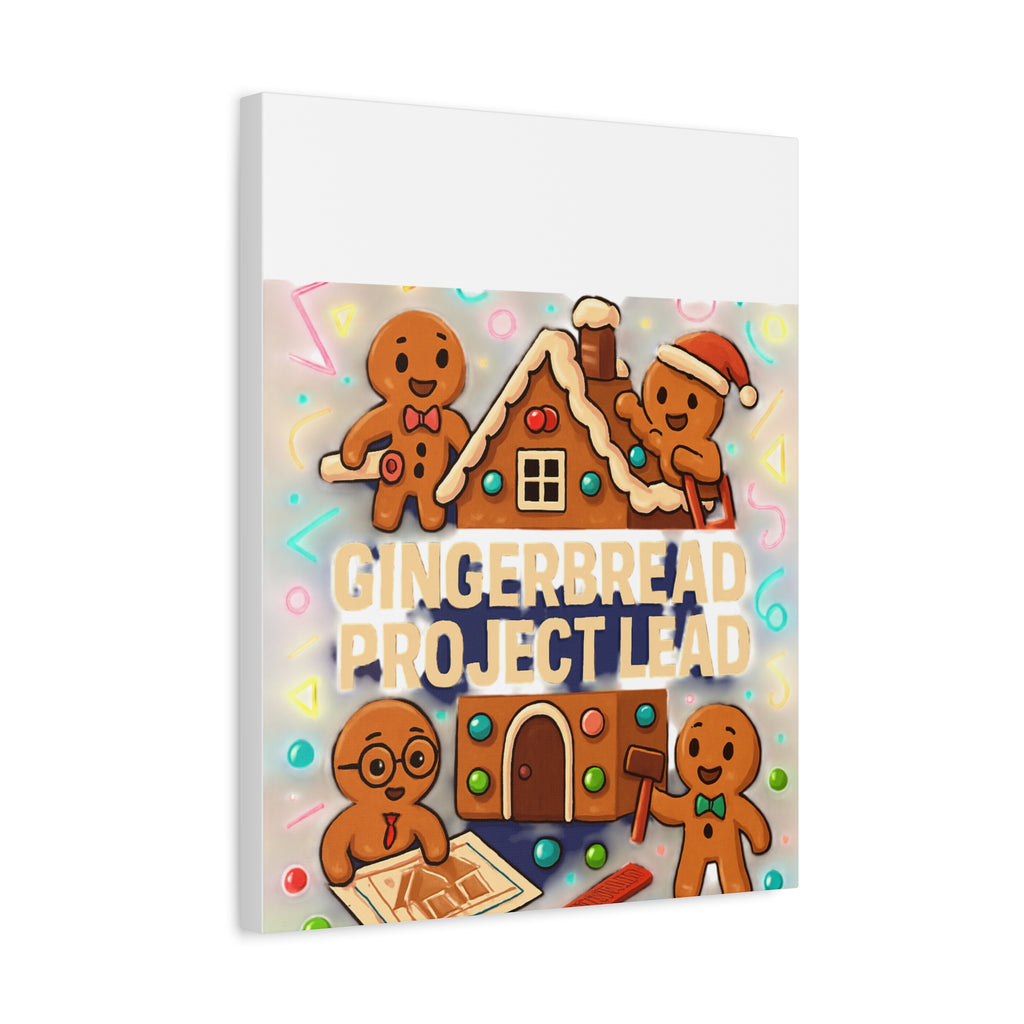 Gingerbread Project Lead Canvas Art — Holiday Kitchen Wall Decor